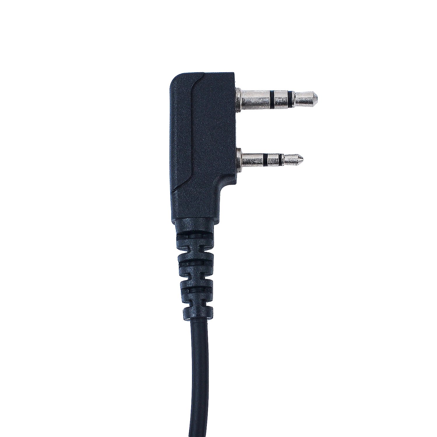 D-Shape Earpiece Headset with Large PTT Button for 2-Pin Walkie Talkie Radios - Compatible with Baofeng, Kenwood, Arcshell V-5R, BF-F8HP, BF-888S, AR-5 - Ideal for Security, Construction & Outdoor Communication