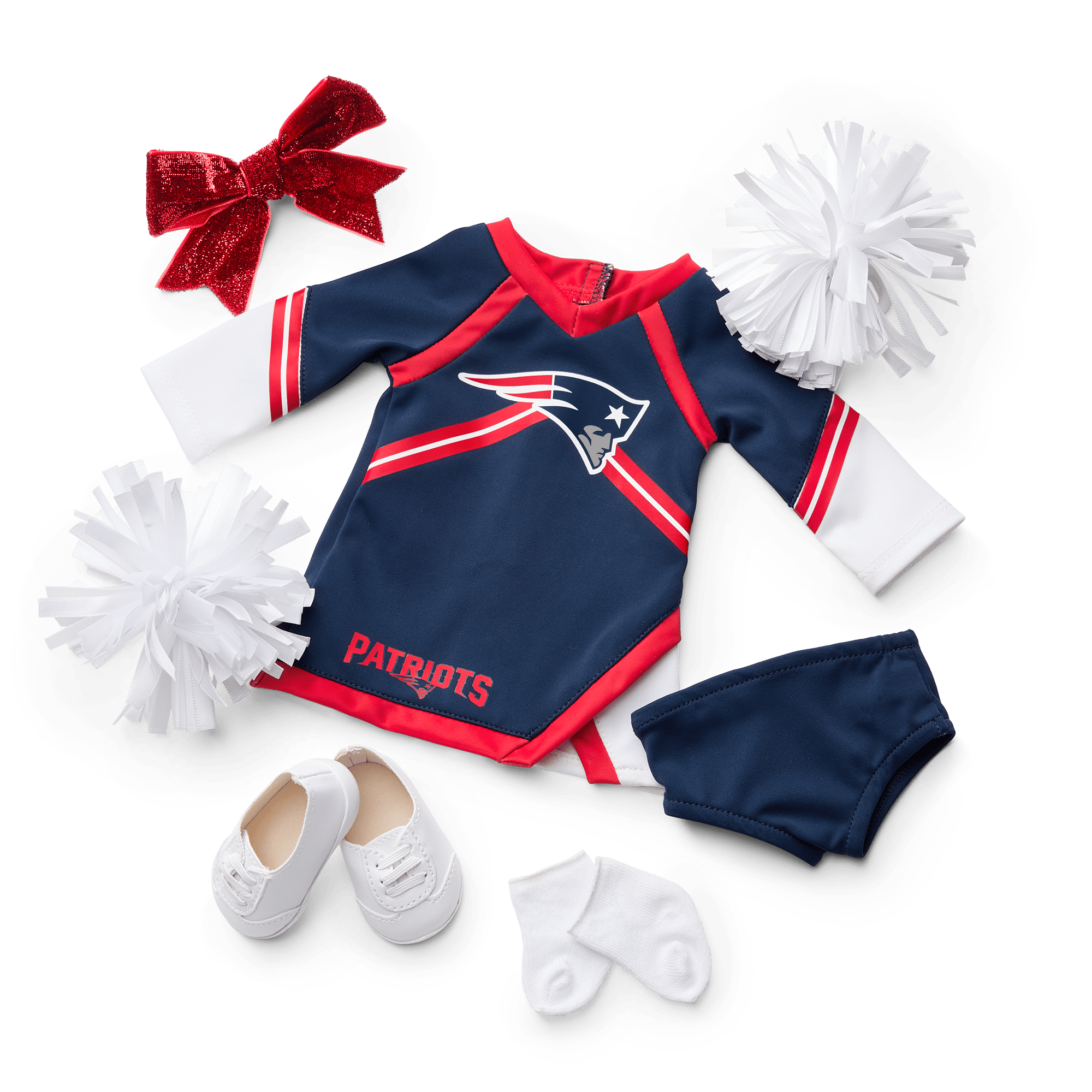 American Girl® x NFL New England Patriots Cheerleader Uniform Outfit for 18