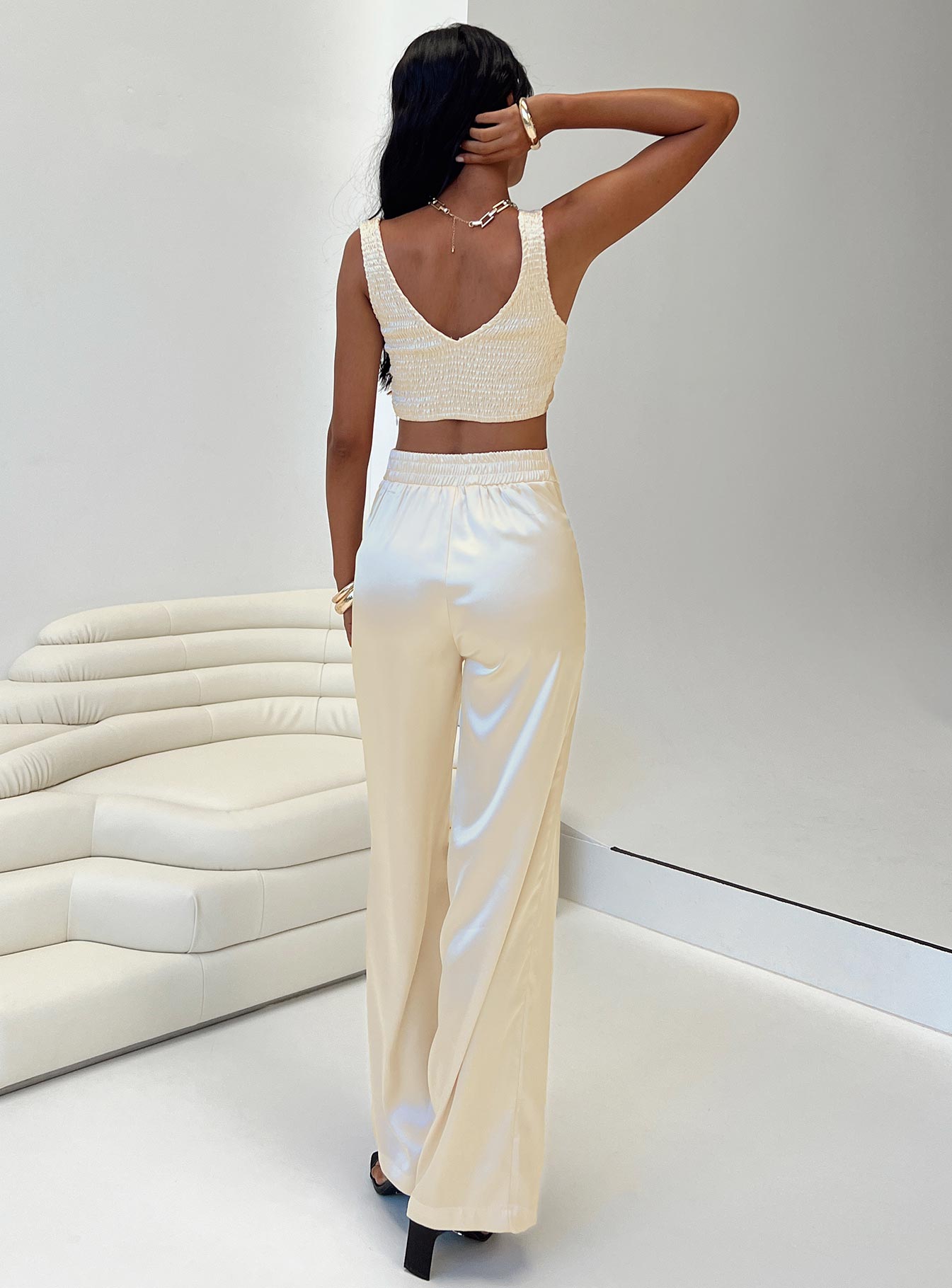 Alethea Set Champagne - Elegant Women's Party Dress for Special Occasions, Weddings, and Evening Events