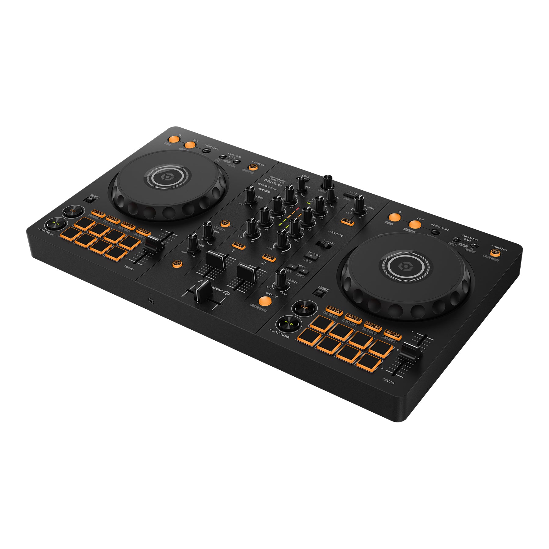 Pioneer DJ DDJ FLX4 2-Channel Professional DJ Controller - Compatible with rekordbox, Serato & Virtual DJ - Perfect for Home, Club & Live Performances