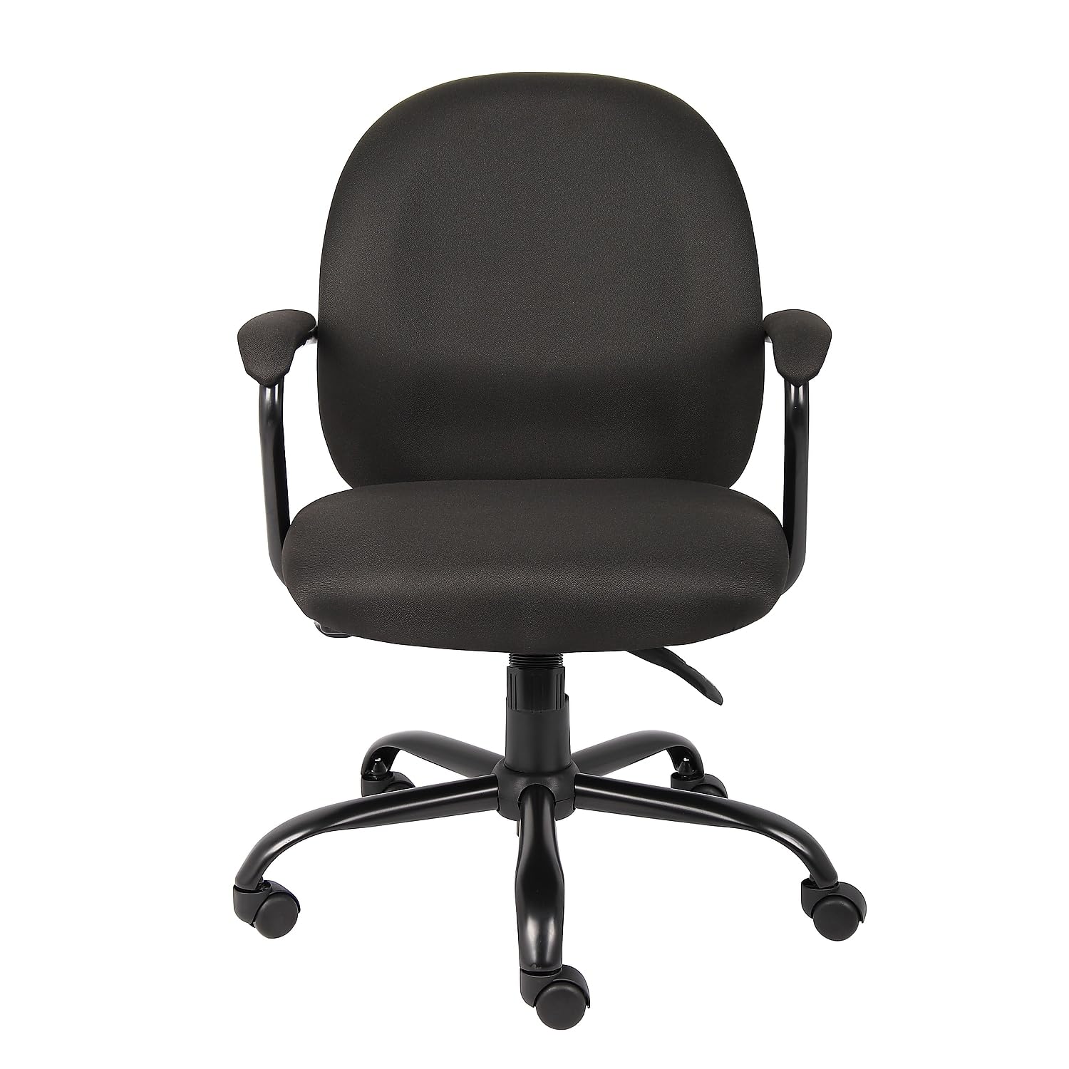Boss Office Products Heavy Duty Task Chair - Ergonomic Black Office Chair for Home & Business Use - Perfect for Long Hours of Sitting & Computer Work