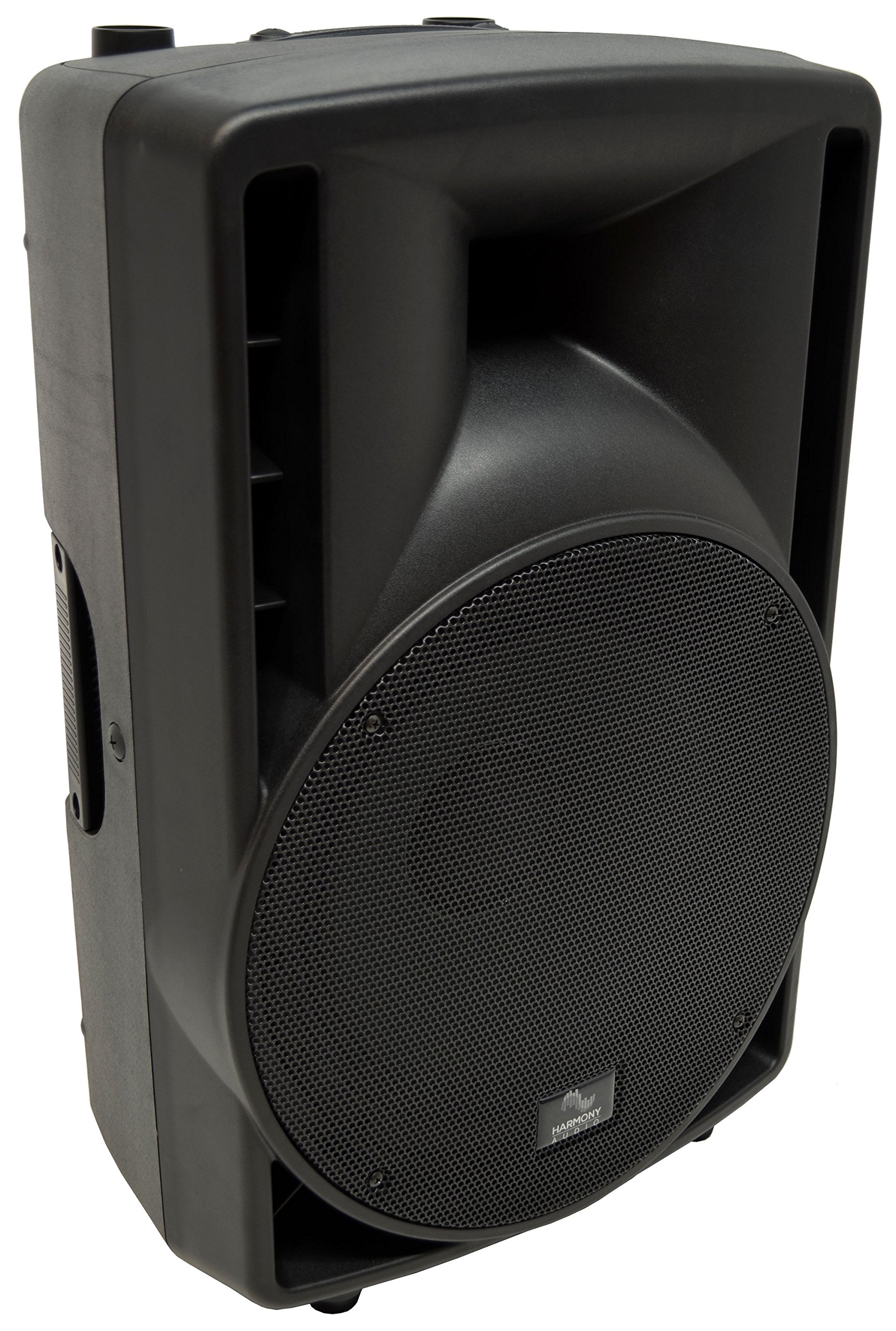 Harmony Audio HA-C12A Pro DJ 12-Inch 800W Powered PA Speaker with XLR Cable & Stand - Perfect for Live Performances, Parties, and Outdoor Events