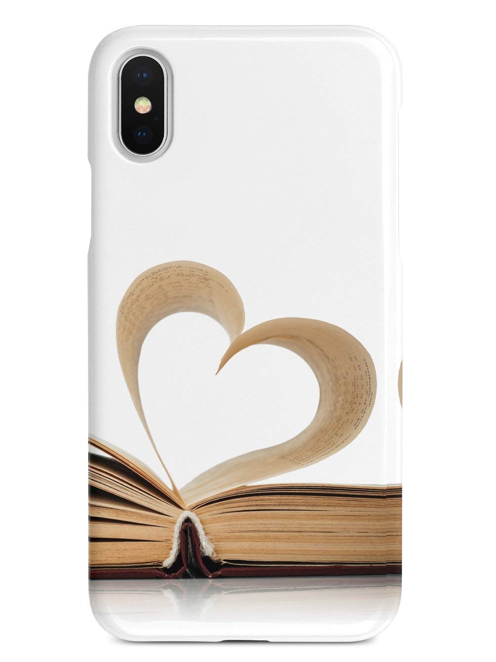 3D Textured Protective Phone Case for Apple iPhone Xs Max - Heart Page Design for Book Lovers - Shockproof & Slim Cover - Perfect for Reading, Work & Daily Use