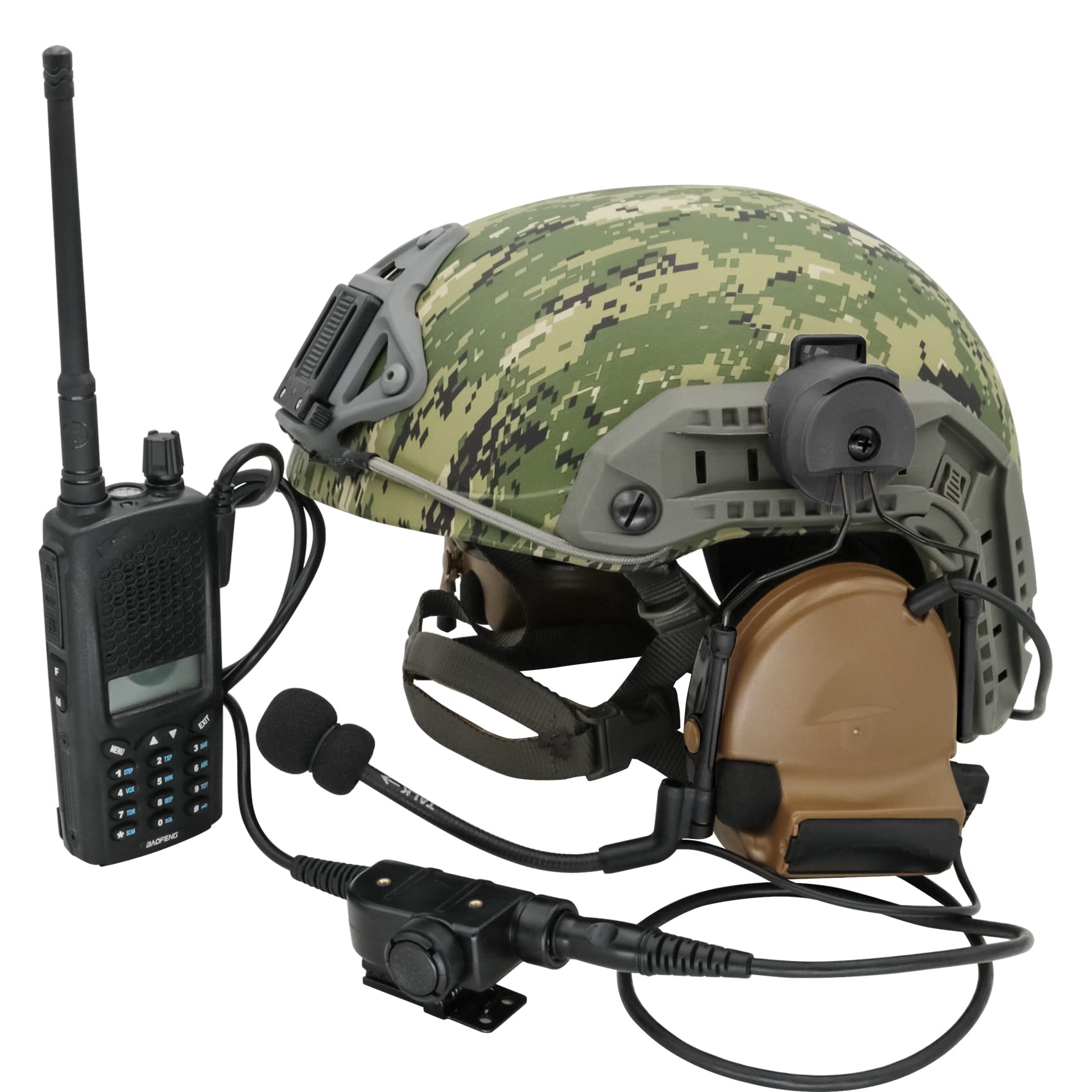 COMTA 2 Tactical Headset with U94 PTT 2pin Connector - Noise Canceling Military Headphones for Airsoft, Hunting & Shooting - Perfect for Outdoor Adventures, Tactical Training & Combat Simulation