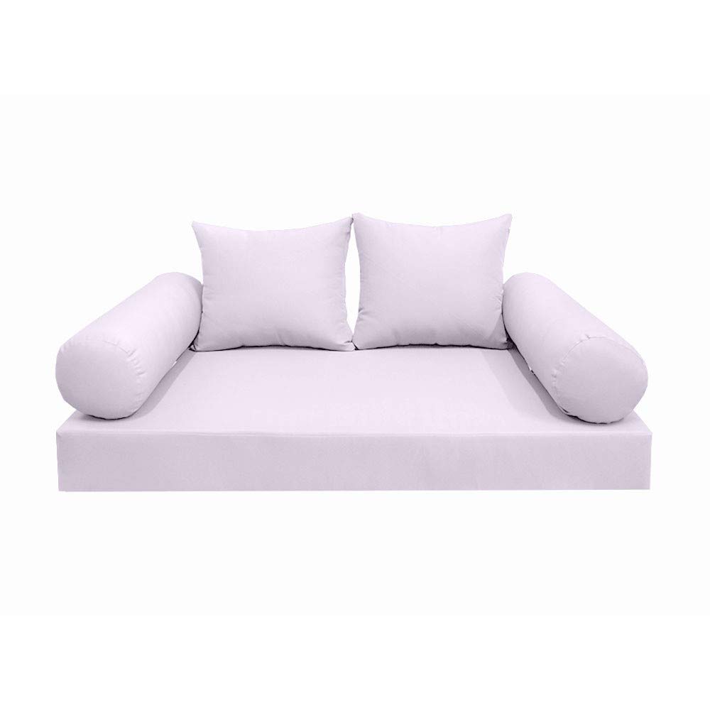 Prolinemax Outdoor Style 4 Full Knife Edge Daybed Mattress Bolster Pillow Fitted Cover - Waterproof & UV Resistant - Perfect for Patio, Poolside & Sunroom Lounging AD107