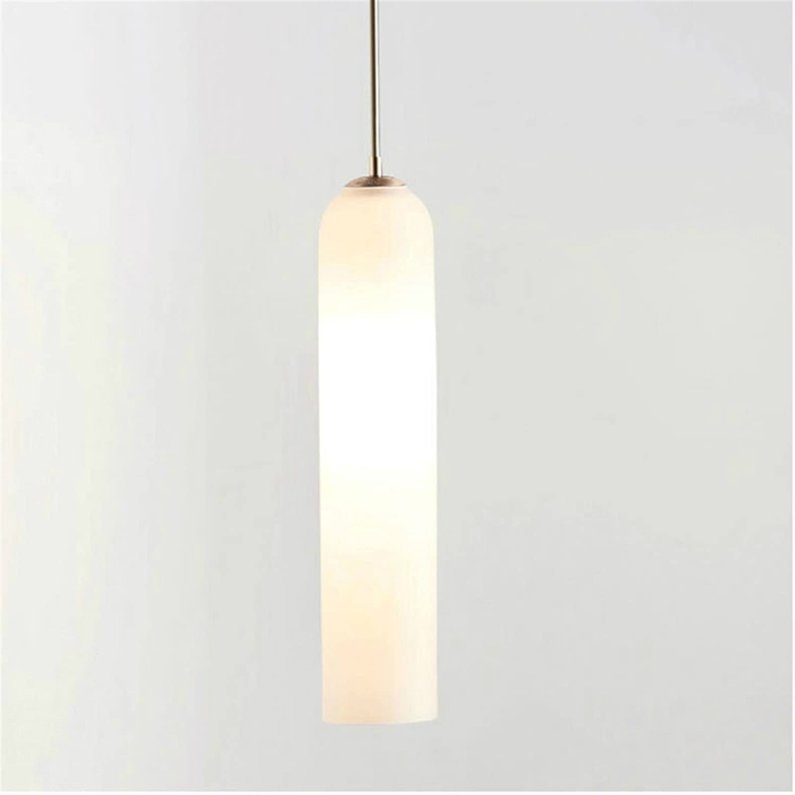 Modern LED Chandelier Pendant Light - Nordic Glass Hanging Fixture for Living Room, Bedroom & Dining Room - Creative Suspension Lighting - Matte White Finish - Energy Efficient Indoor Ceiling Lamp