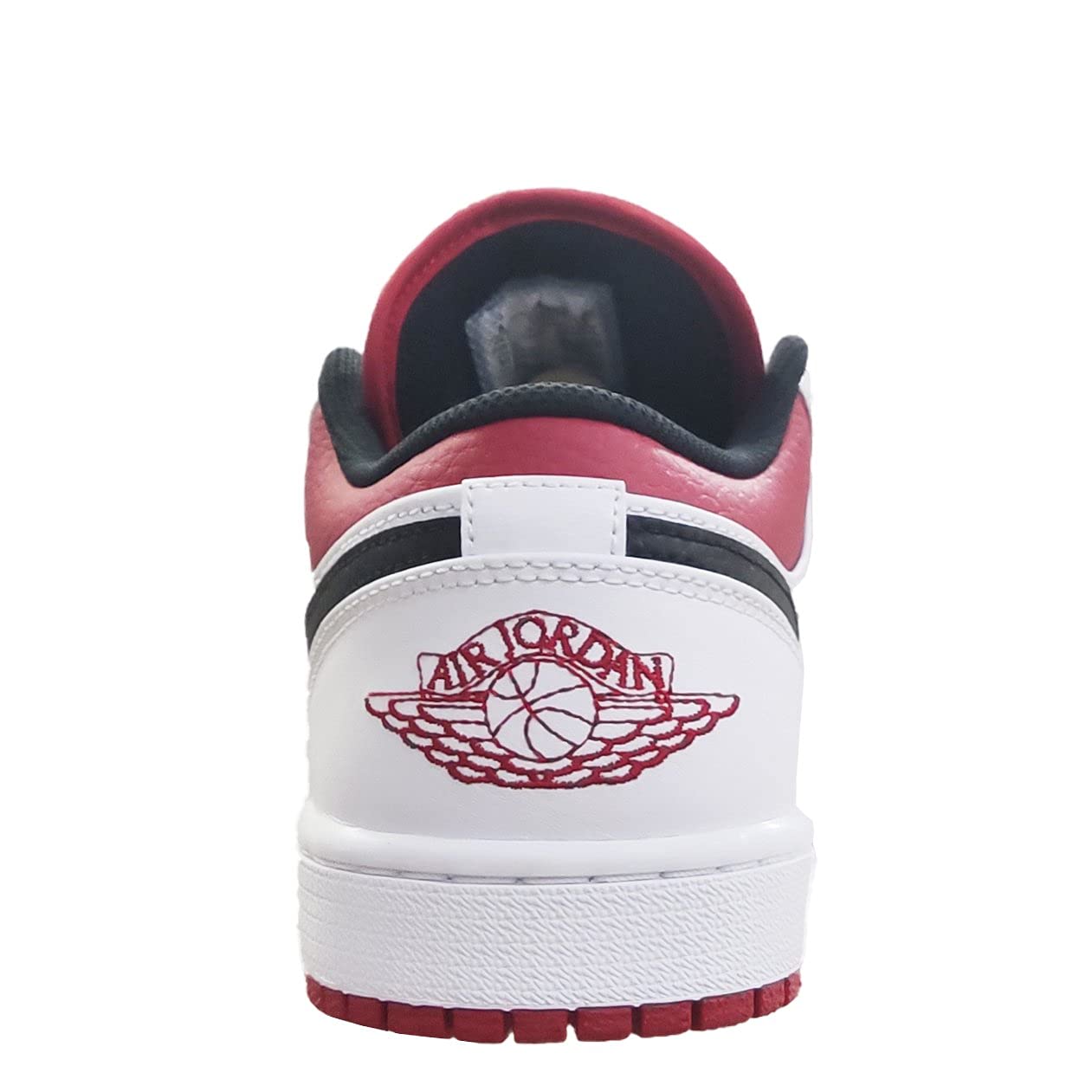 Men's Air Jordan 1 Low Sneakers - White/Gym Red (553558-118) - Size 8.5 - Casual Streetwear & Basketball Shoes for Everyday Wear