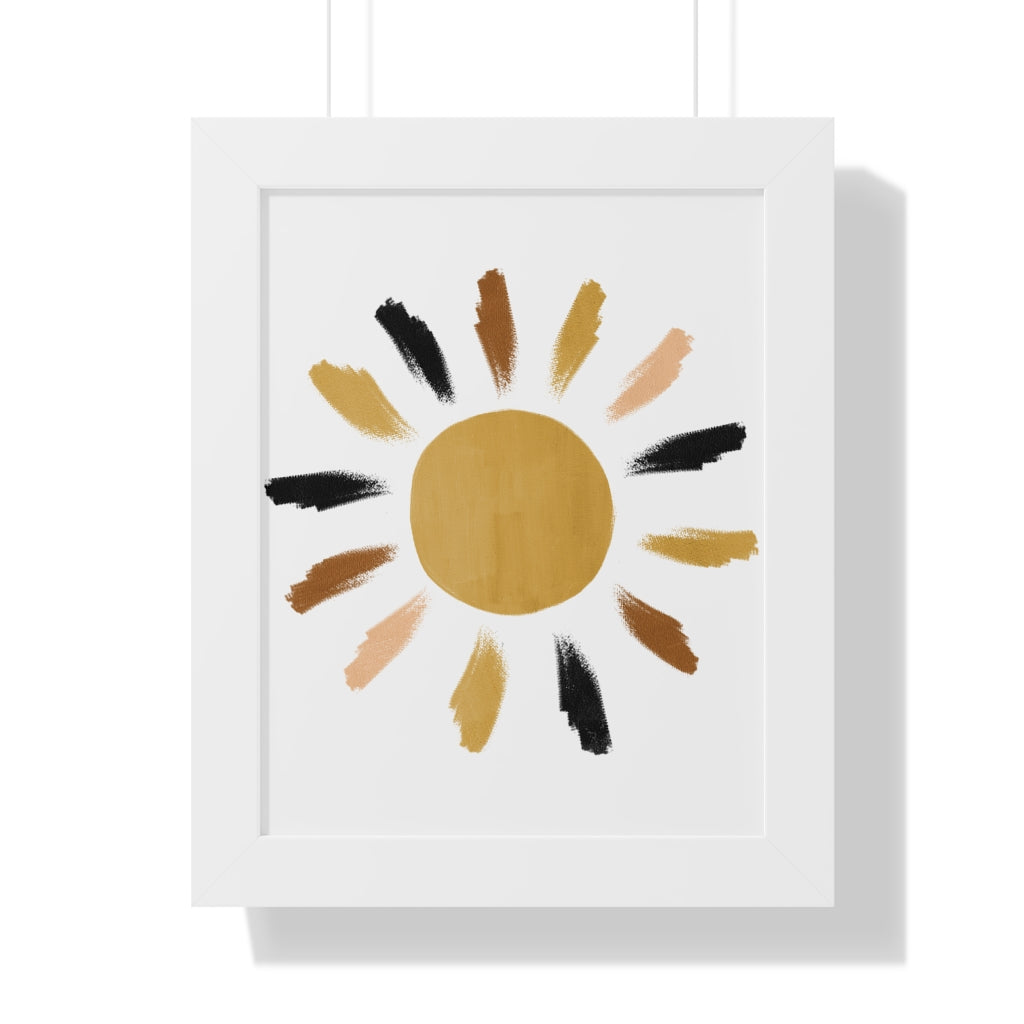 Modern Sunshine Framed Vertical Poster - Wall Art Decor for Living Room, Bedroom & Office - Perfect for Home & Office Decoration