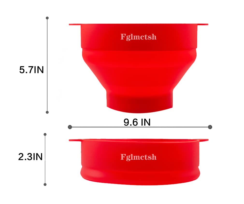 BPA-Free Silicone Microwave Popcorn Popper - Collapsible Hot Air Popcorn Maker Bowl (Red/Blue) | No Oil Needed | Perfect for Movie Nights, Snack Time & Healthy Eating