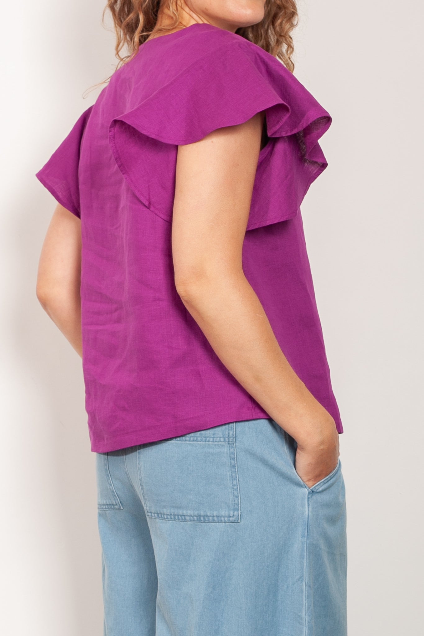 ELK Women's Linen Blouse - Soft Breathable Short Sleeve Tunic Top for Summer, Casual Wear & Beach Outfits