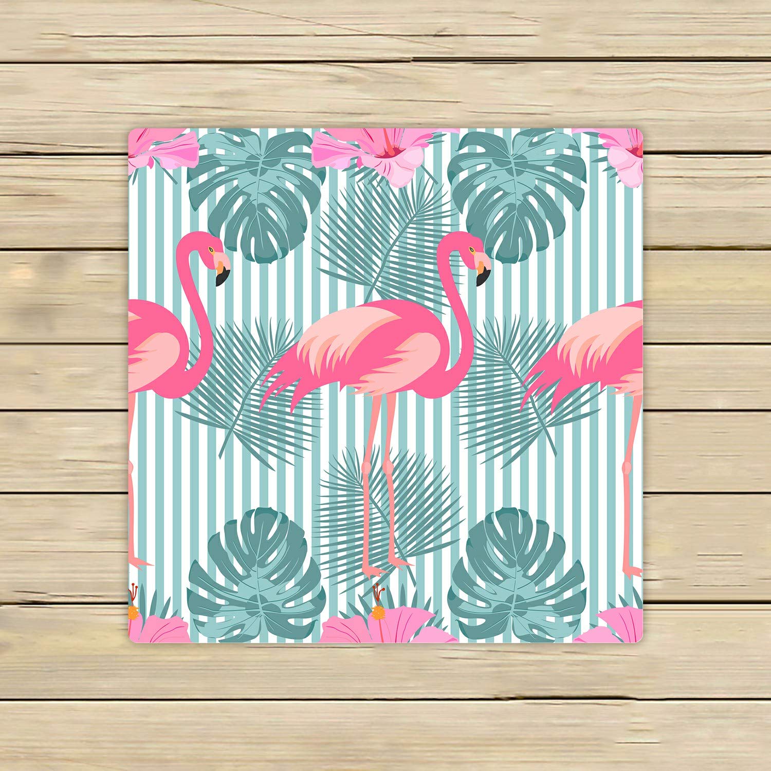 Exotic Pink Flamingo & Palm Leaf Beach Towel Set - 13x13 Inch Quick-Dry Bath & Shower Towels for Pool, Vacation, Travel & Home Decor - Tropical Themed Soft Cotton Towels for Beach, Bathroom & Outdoor Use
