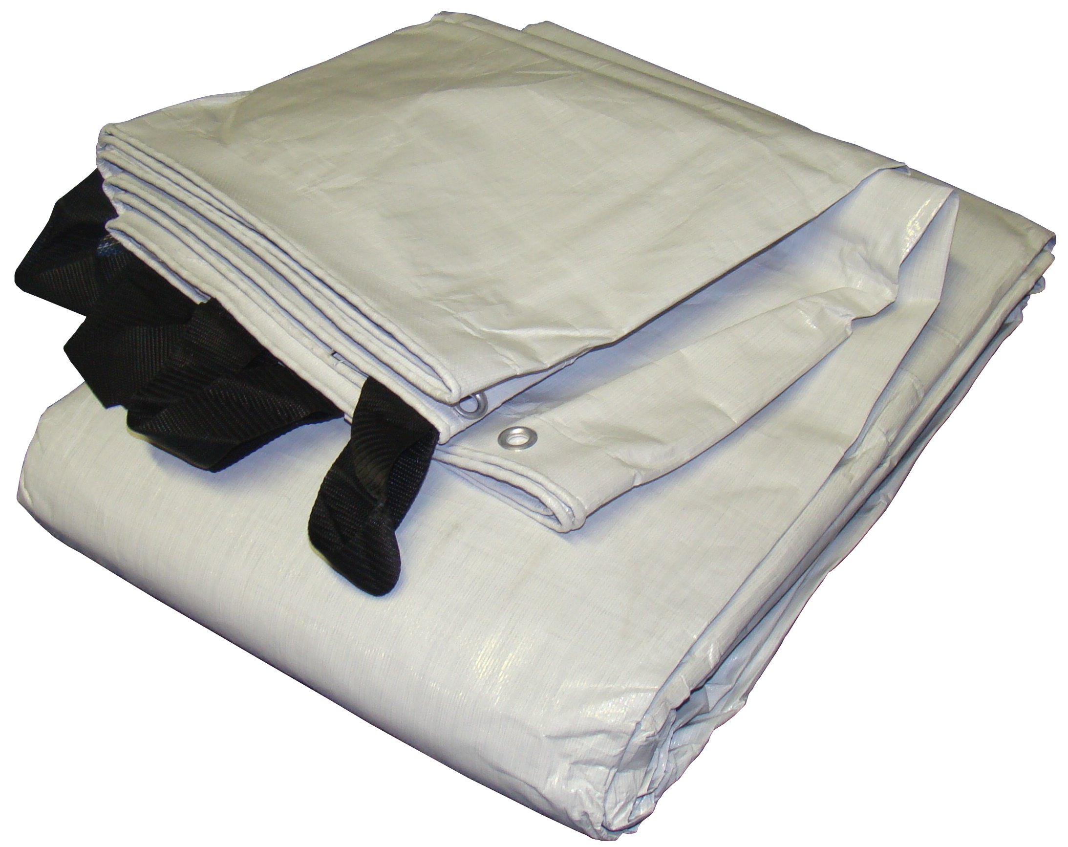 24' x 35' Heavy Duty White & Black Reversible Waterproof Tarp - Durable Cover for Trucks, Boats, Camping & Outdoor Equipment Protection