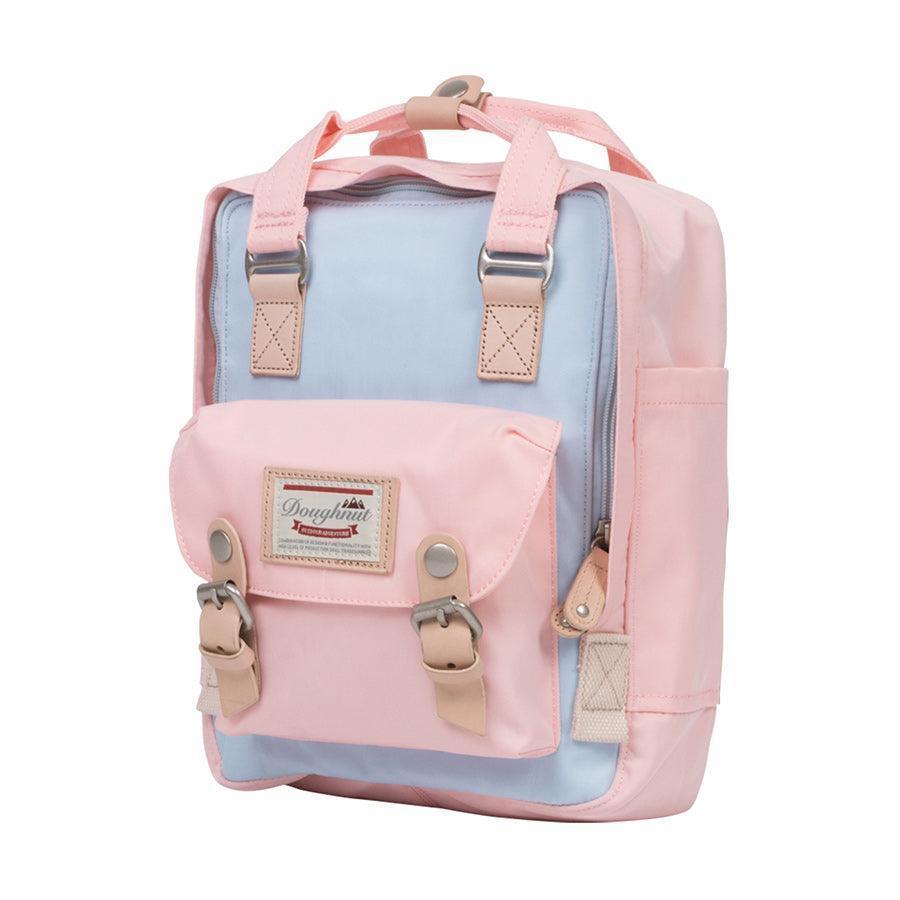 DOUGHNUT Macaroon Mini Iceberg X Sakura Backpack - Stylish Cute Waterproof School Bag for Women & Teens, Perfect for Travel, Hiking, and Daily Use