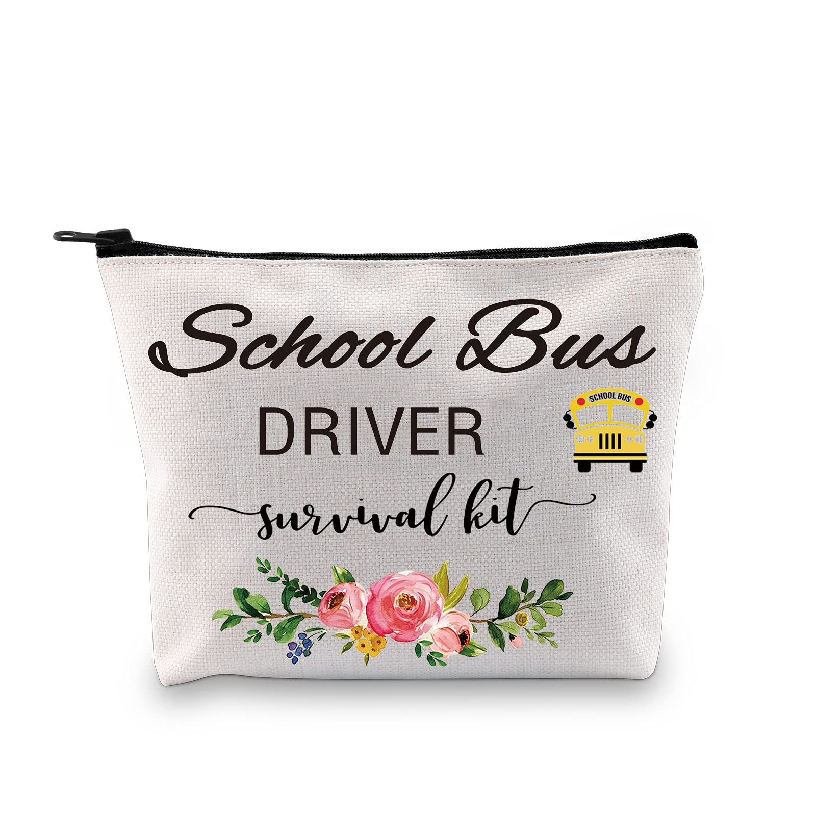 Funny School Bus Driver Gift Cosmetic Bag - Perfect for Travel & Makeup Organizer