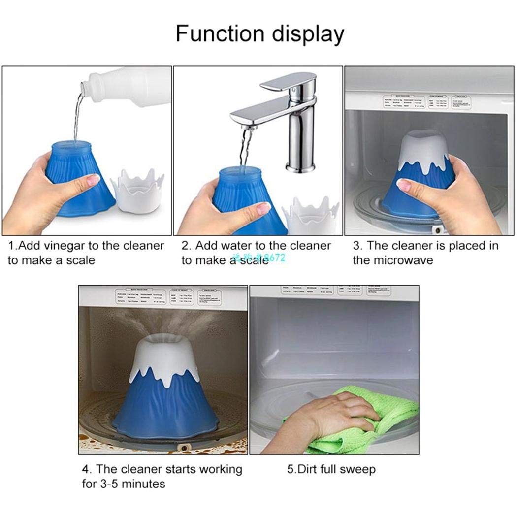 Volcano Steam Microwave Cleaner - Quick Kitchen Cleaning Tool for Home Use