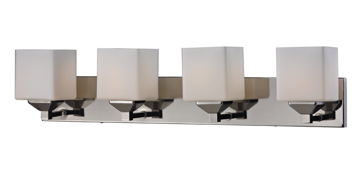30 Inch Bathroom Vanity Light Fixture - 4-Light Chrome Finish with Medium Base Bulb (400W) - Perfect for Modern Bathroom, Powder Room & Spa Lighting Upgrade