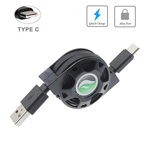 Retractable USB-C Charger Cable for Samsung Galaxy S21/S21+/S21 Ultra - Fast Charging & Sync Power Cord - Perfect for Travel, Office & Home Use