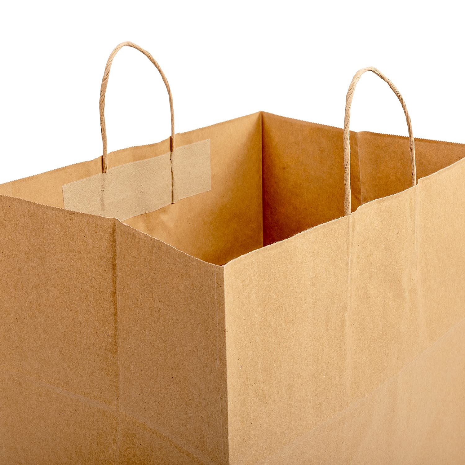 200 Pack Eco-Friendly Kraft Paper Bags with Twisted Handles - 14x10x15.75 Inch Recyclable Brown Grocery Bags for Shopping, Takeout & Retail Packaging - Durable & Sustainable Food Bags for Restaurants, Markets & Parties