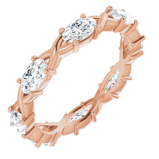 1.68 Carat Oval Diamond Eternity Band - Infinity Style Wedding Ring for Women - Perfect for Anniversaries, Engagements & Special Occasions