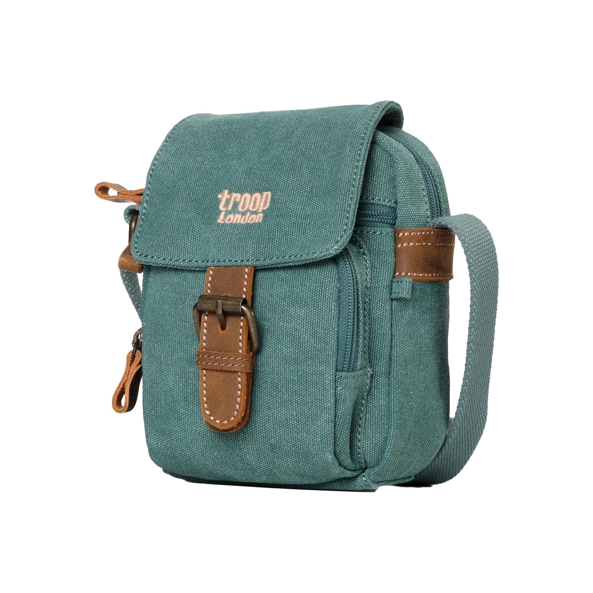 TRP0213 Troop London Classic Canvas Crossbody Bag - Stylish & Durable for Travel, Work & Everyday Use