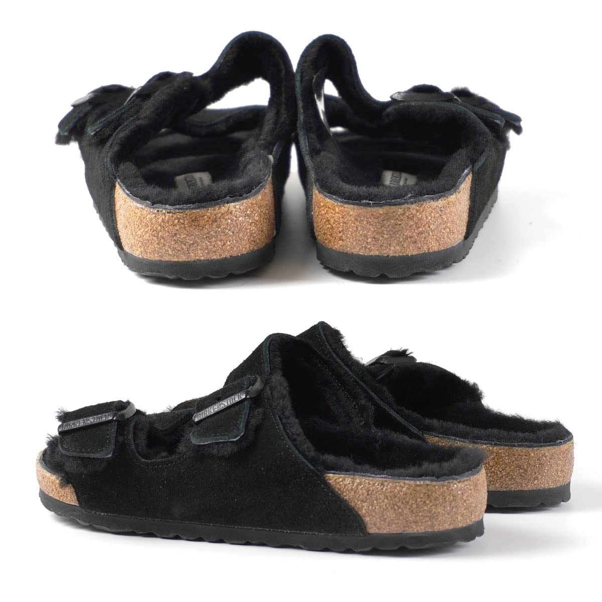 Birkenstock Arizona Men's Sandals Size 43 - Comfortable Black Leather Footbed Sandals for Walking, Travel & Casual Wear