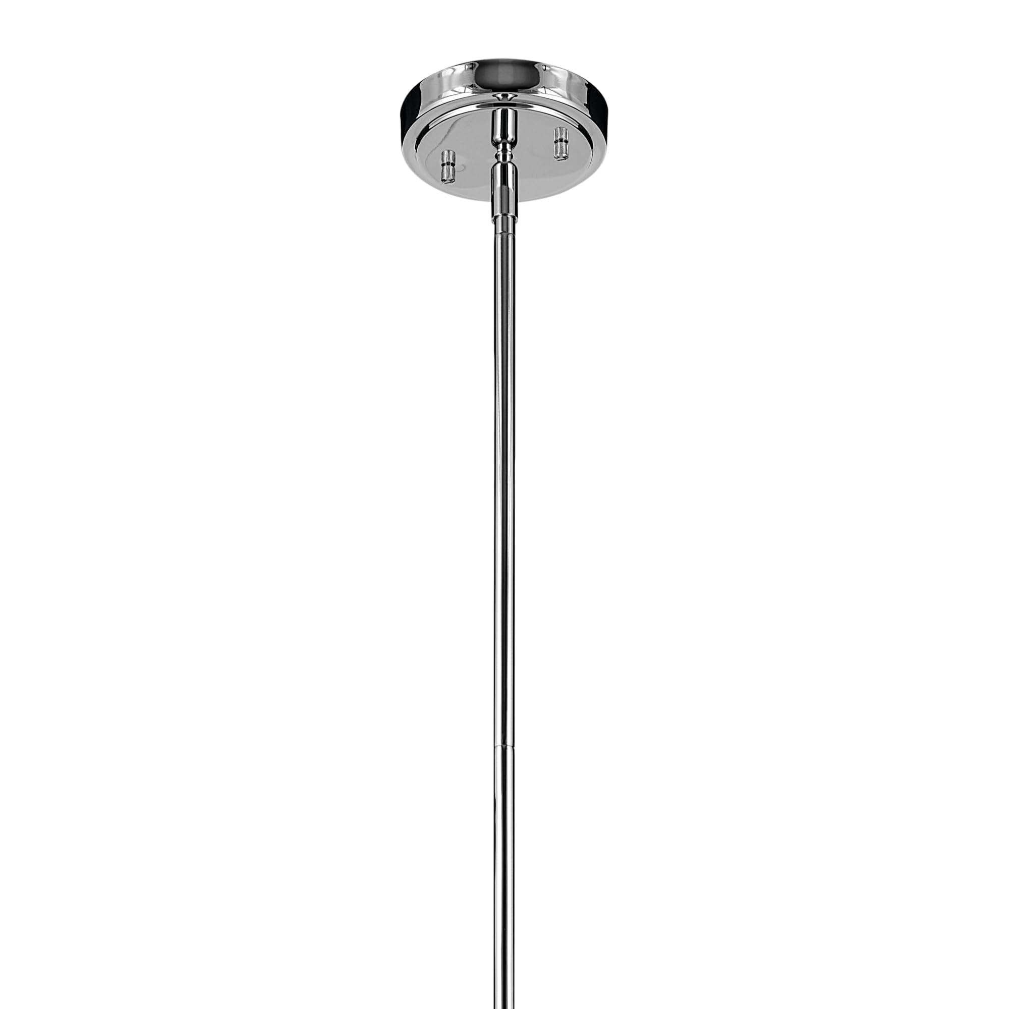 KICHLER Everly 19.75 Inch Modern 1-Light Bell Pendant Light Fixture with Clear Glass Shade and Chrome Finish - Perfect for Kitchen Island, Dining Room or Entryway Lighting