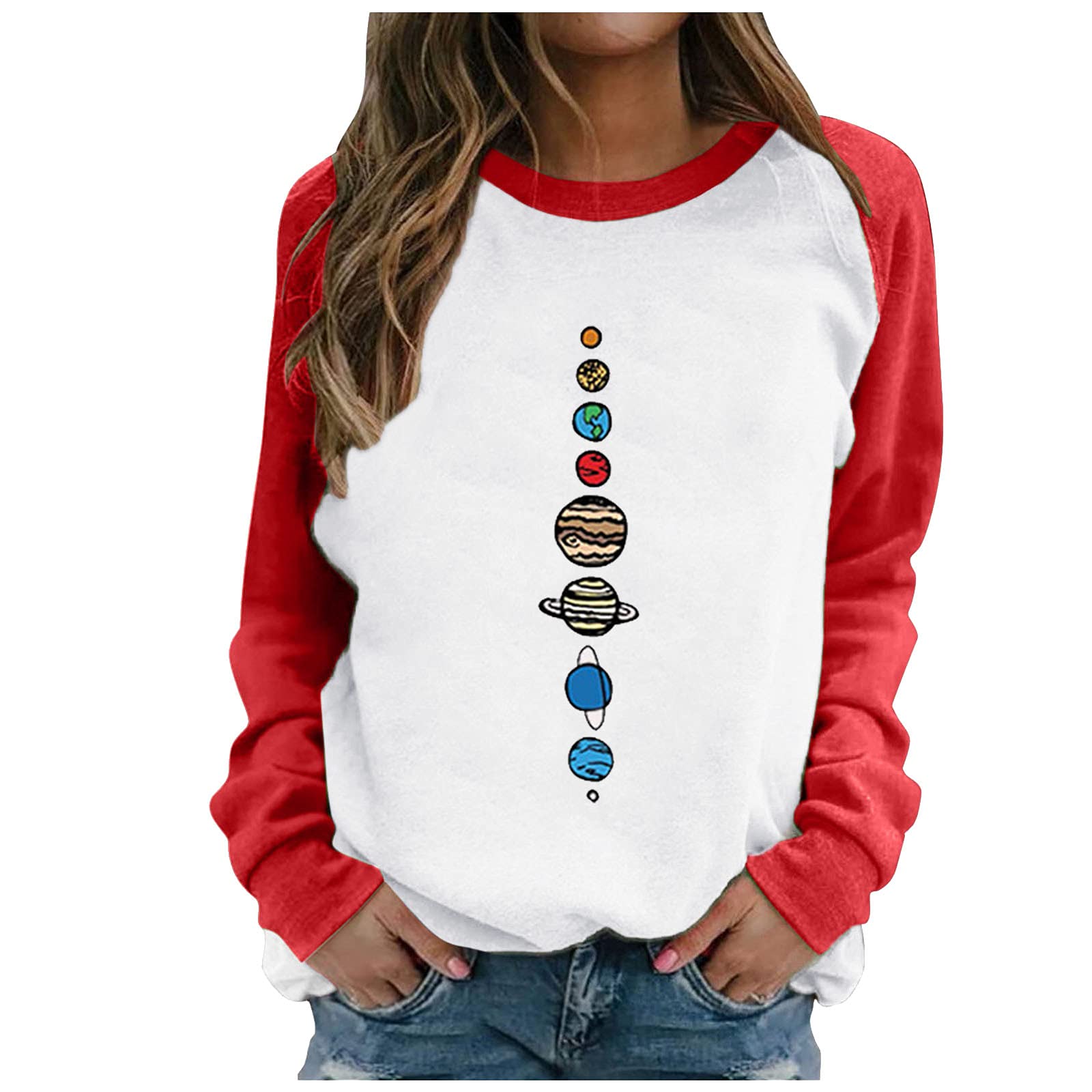 Women's Business Casual & Workout Tops - Elegant O-Neck Long Sleeve Blouses with Boho Print | Perfect for Office Wear, Yoga & Casual Outings