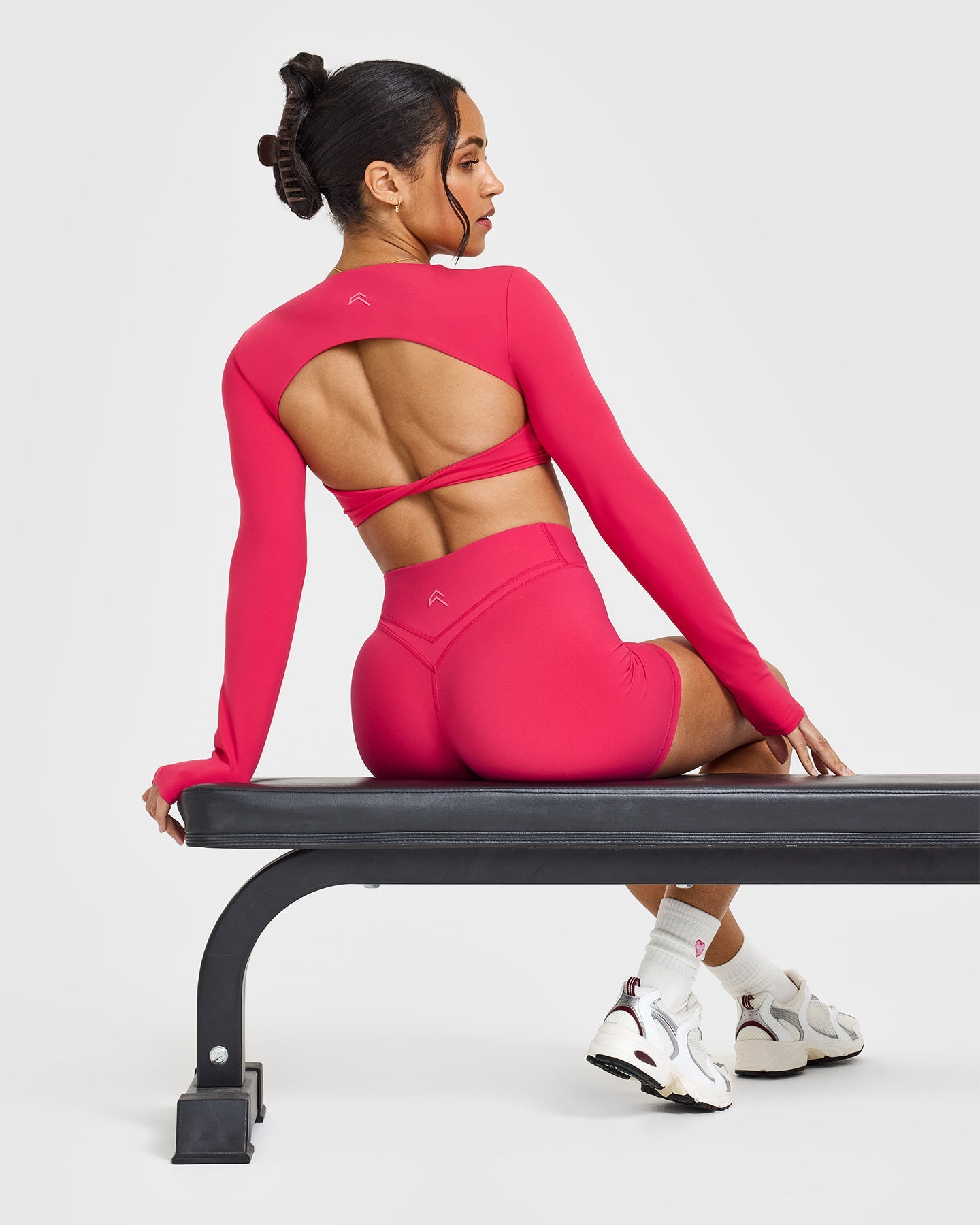 Unified Twist Front Long Sleeve Crop Top | Berry Bloom | Women's Fashion Tops for Casual Wear, Date Night & Street Style