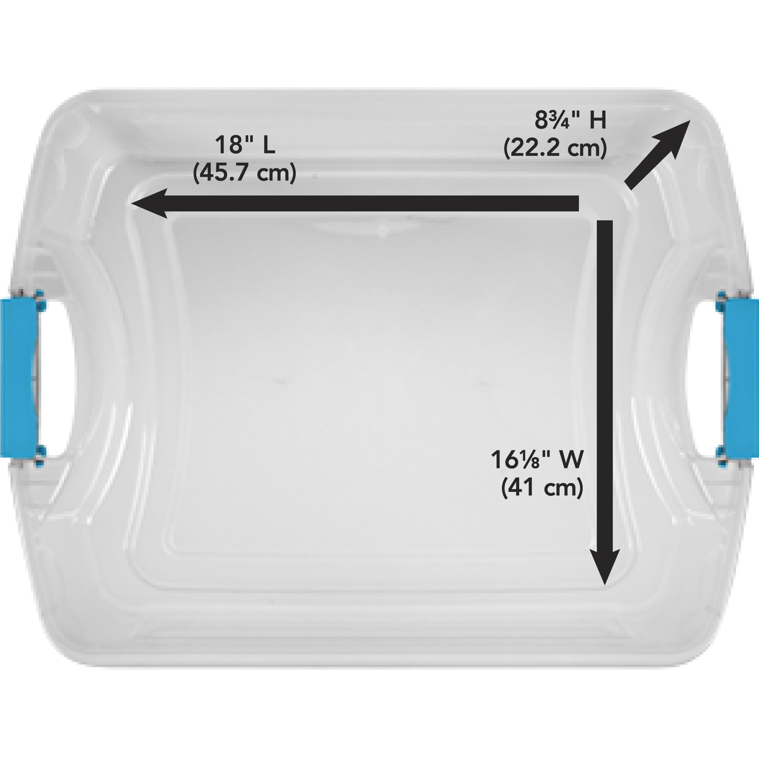 Sterilite 12 Gallon Stackable Storage Bins with Latching Lids - 6-Pack Blue Plastic Tote Containers for Closet Organization, Home Storage & Garage Organization | Perfect for Toys, Seasonal Decor & Household Items
