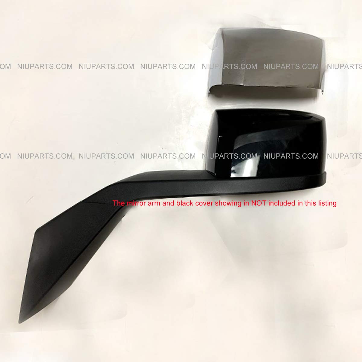 Chrome Plastic Hood Mirror Cover for Volvo VNL VNM VN Trucks 2004-2015 - Driver & Passenger Side Replacement Part - Perfect for Truck Maintenance & Road Safety