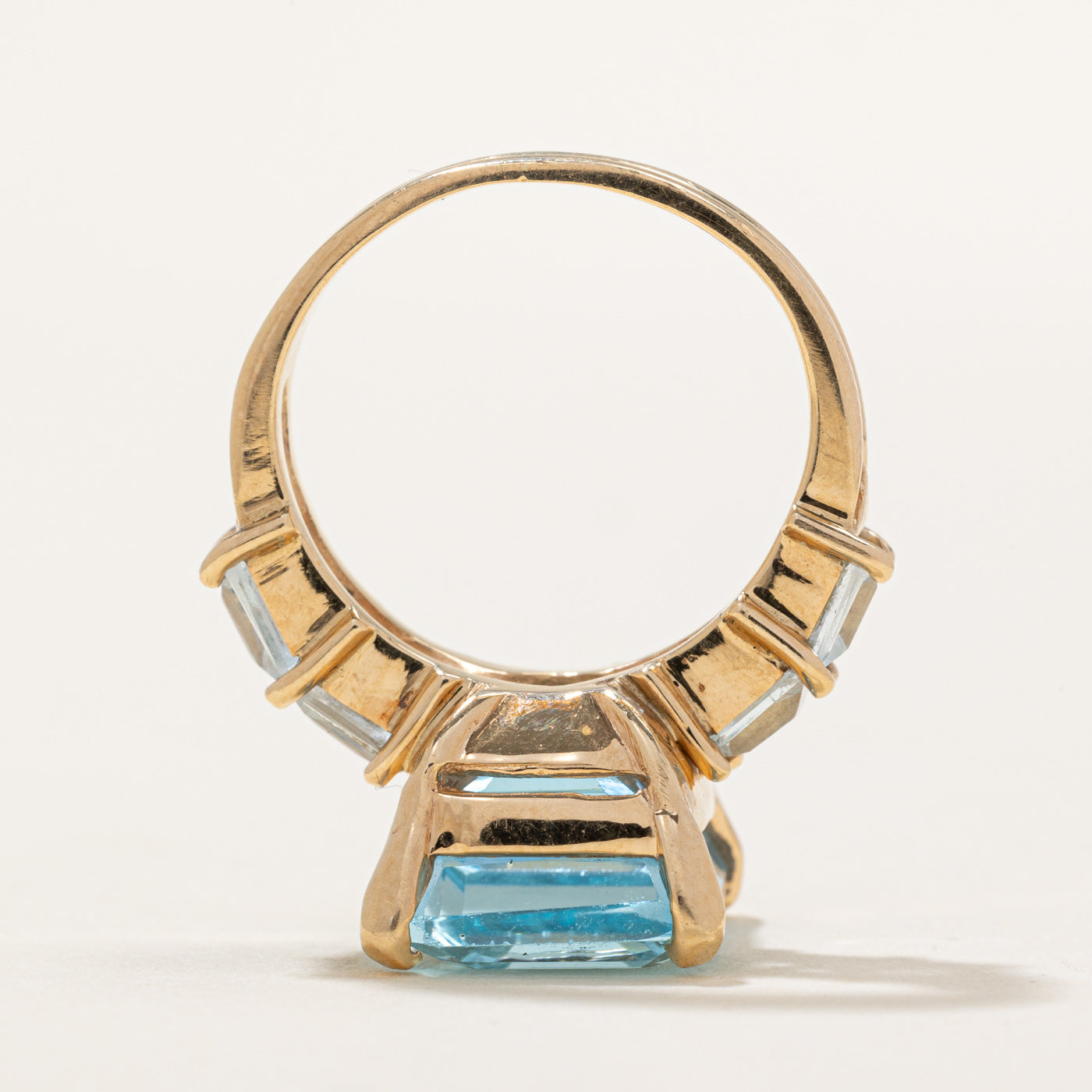 Blue Topaz Cocktail Ring - 12.00ctw Gemstone Statement Ring - Size 5.25 - Elegant Evening Wear Jewelry for Women - Perfect for Parties, Weddings & Special Occasions