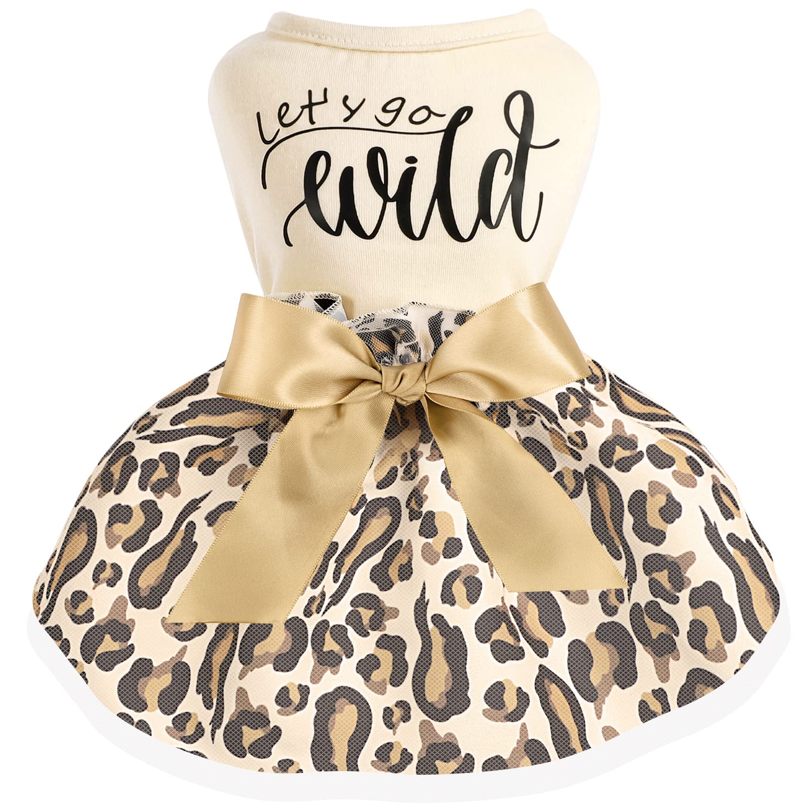 Cute Dog Dresses for Small Dogs & Puppies - Summer Tulle Pet Outfits for Girls, Leopard Print Cat & Dog Apparel | Perfect for Parties, Photos & Daily Wear
