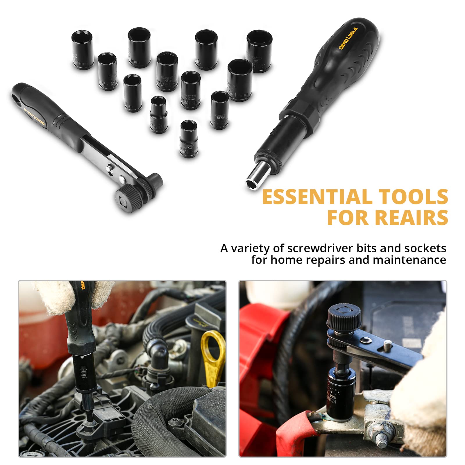 DEKOPRO 150-Piece Home Repair Tool Kit with Plastic Toolbox - Complete Household Hand Tool Set for DIY Projects, Car Maintenance & Emergency Fixes | Perfect for Home Improvement, Plumbing & Electrical Work