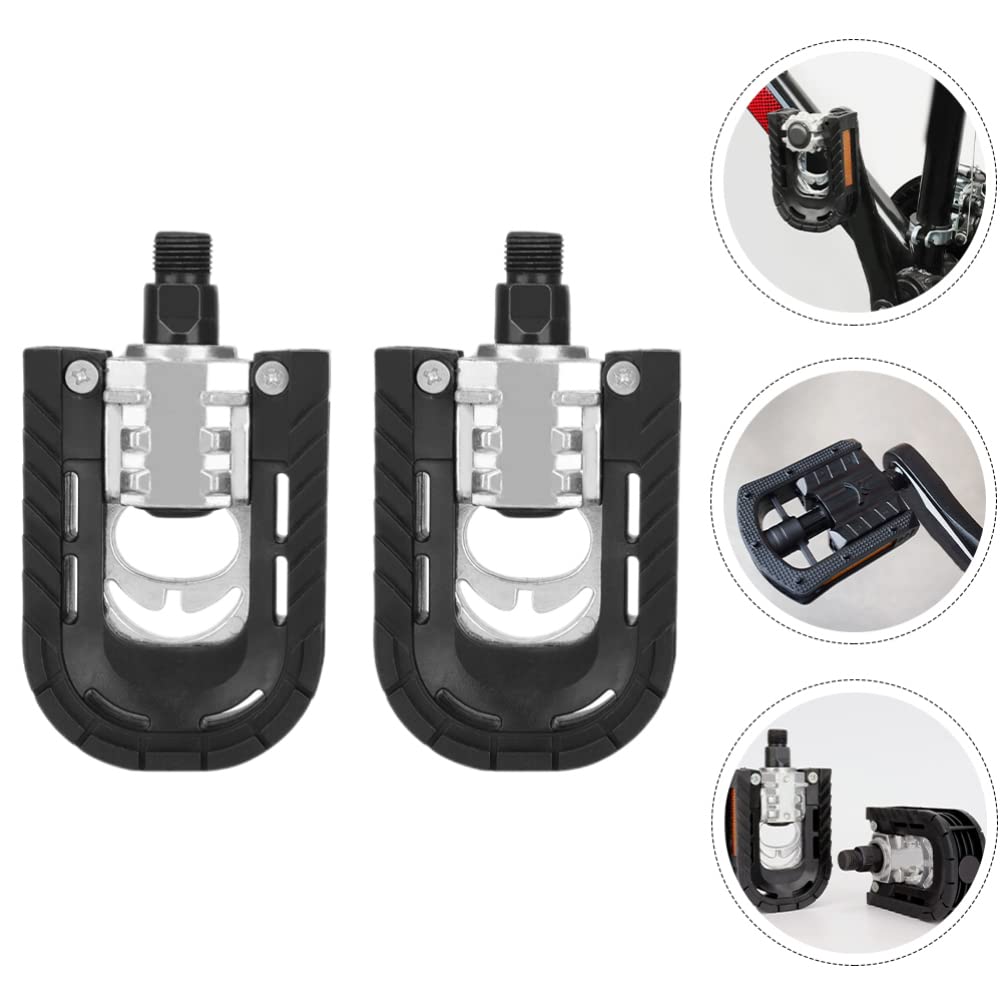 BESPORTBLE 1 Pair Folding Bike Pedals - Non-Slip MTB/Road Bike Pedals with Luminous Design & Smooth Bearings | Perfect for Commuting, Mountain Biking & Kids' Bicycles