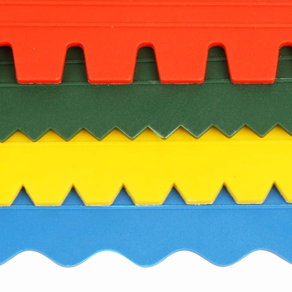 4-Piece Plastic Paint Scrapers Set for Art & DIY Projects - Multicolor Scraper Tools for Canvas, Wood, Glass & Wall Painting
