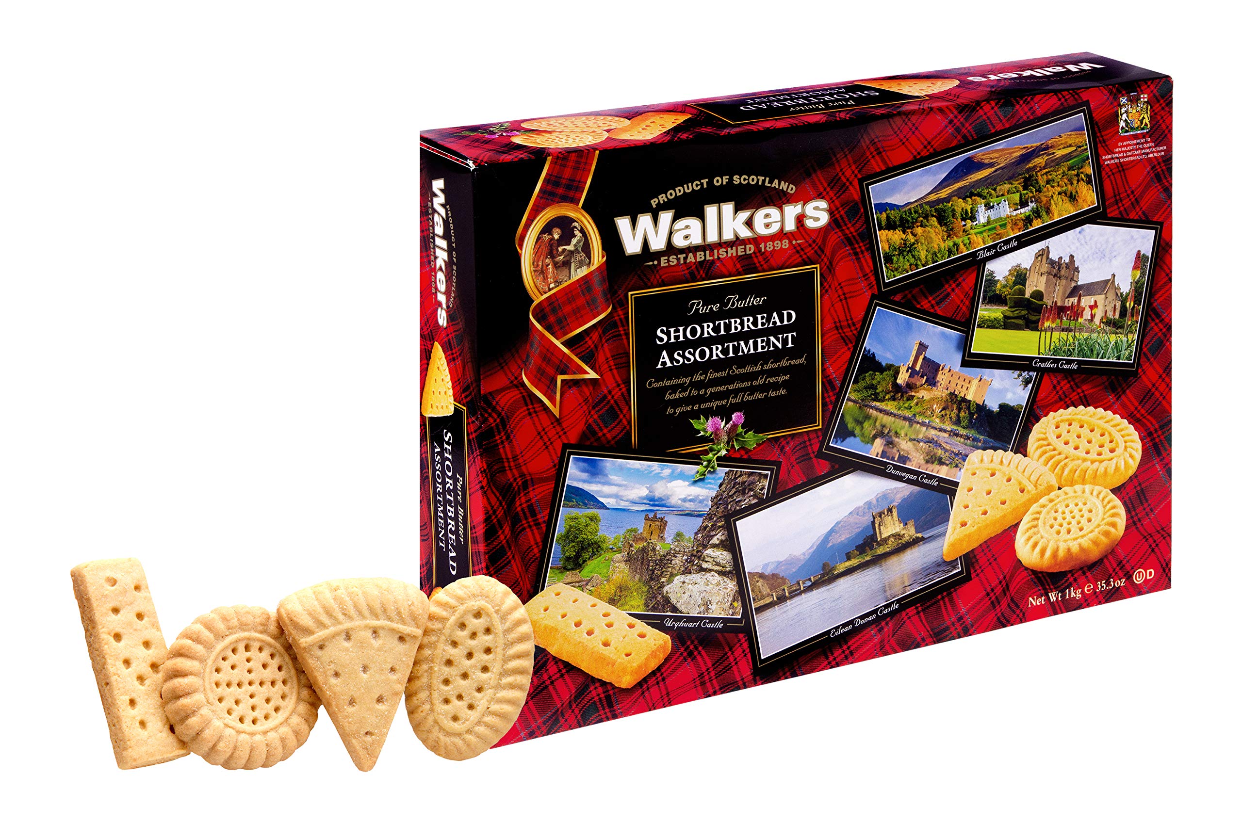 Walker's Shortbread Traditional Assorted Cookies - All-Butter Scottish Shortbread Biscuits, 35.3 Oz Gift Box | Perfect for Tea Time, Holiday Gifts & Office Snacks