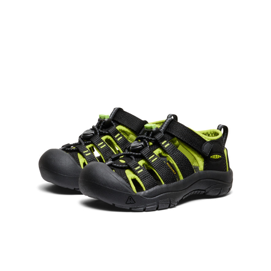 Newport H2 Water Shoes for Toddlers & Little Kids - Black & Lime Green - Perfect for Beach, Pool & Outdoor Play