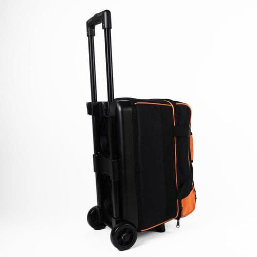 Premium Double Roller Bowling Bag for Men & Women - Durable Orange Bowling Ball Carrier with Wheels - Perfect for League Play, Tournaments & Practice Sessions