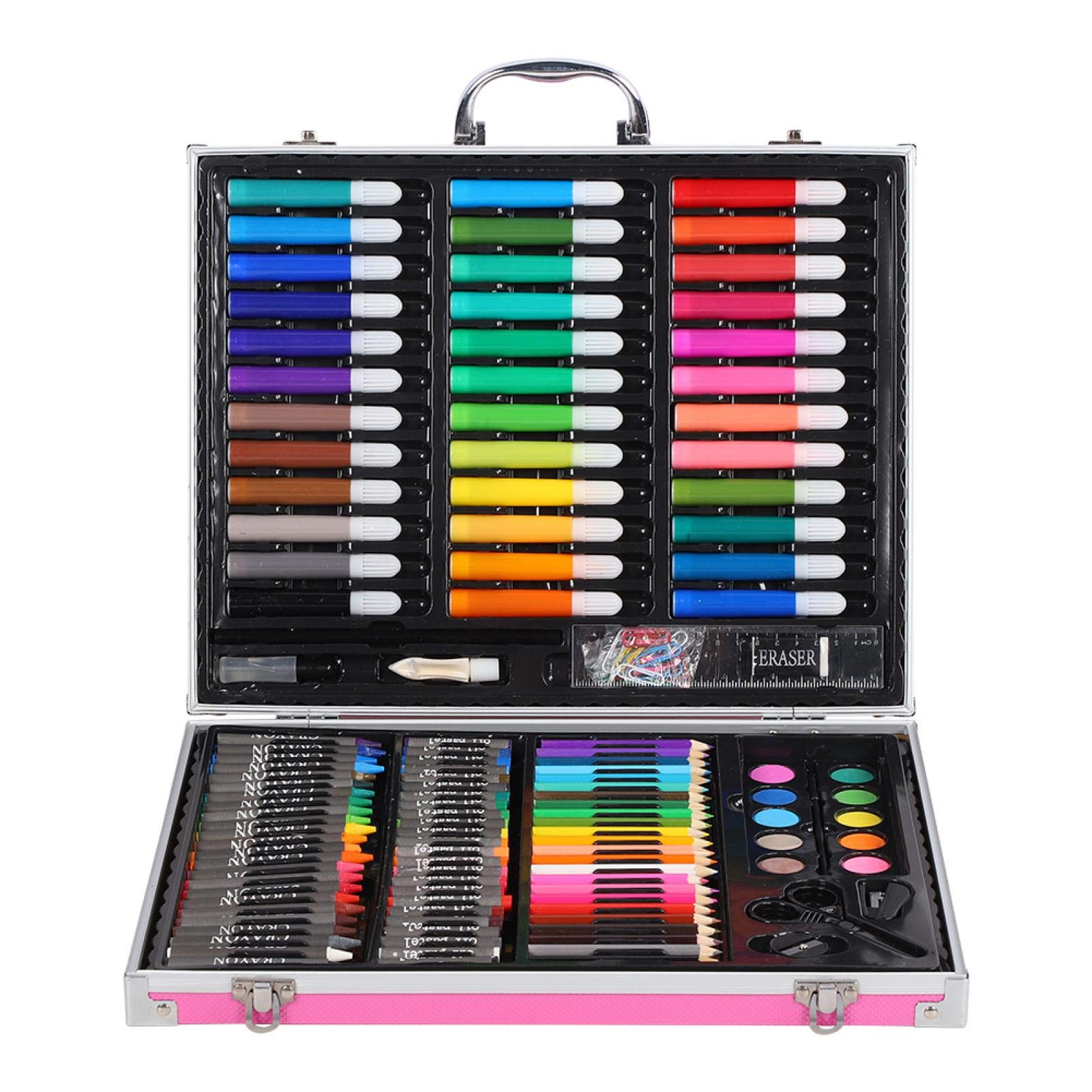 KUIDAMOS 150-Piece Professional Art Set - Colored Pencils & Watercolor Markers for Drawing, Sketching & Coloring | Perfect Gift for Artists, Students & Adult Coloring Book Enthusiasts | Ideal for Home, Studio & Classroom Use