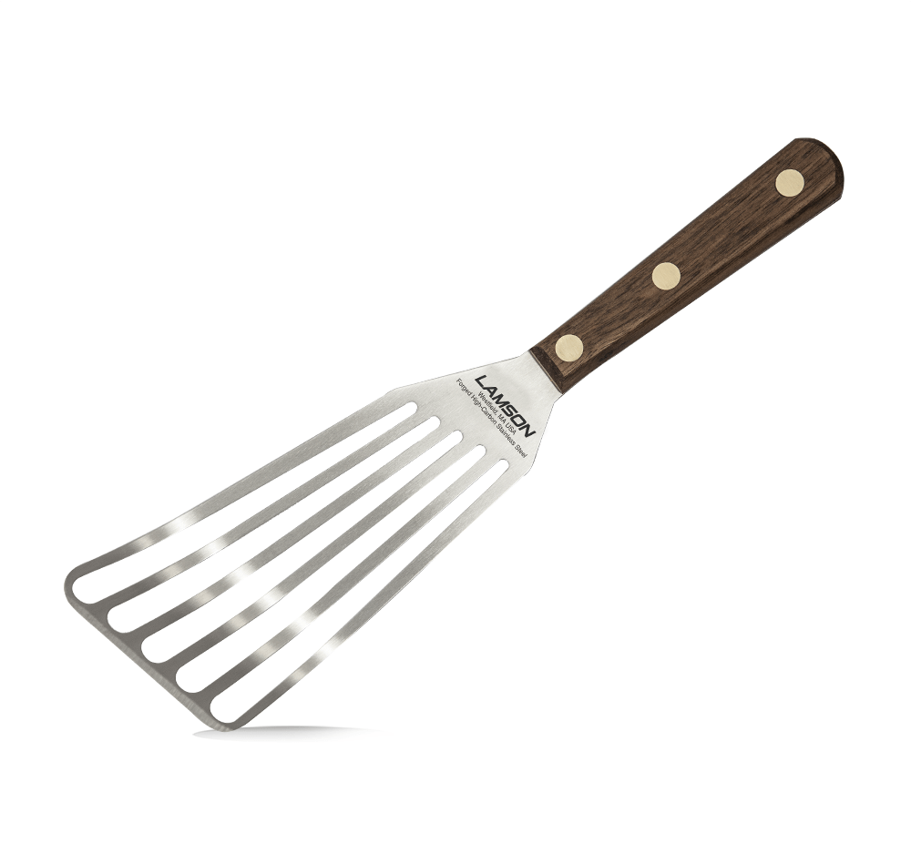 Lamson Walnut Slotted Turner - Premium Wooden Spatula for Cooking, Flipping & Serving - Perfect for Pancakes, Eggs & Grilled Sandwiches