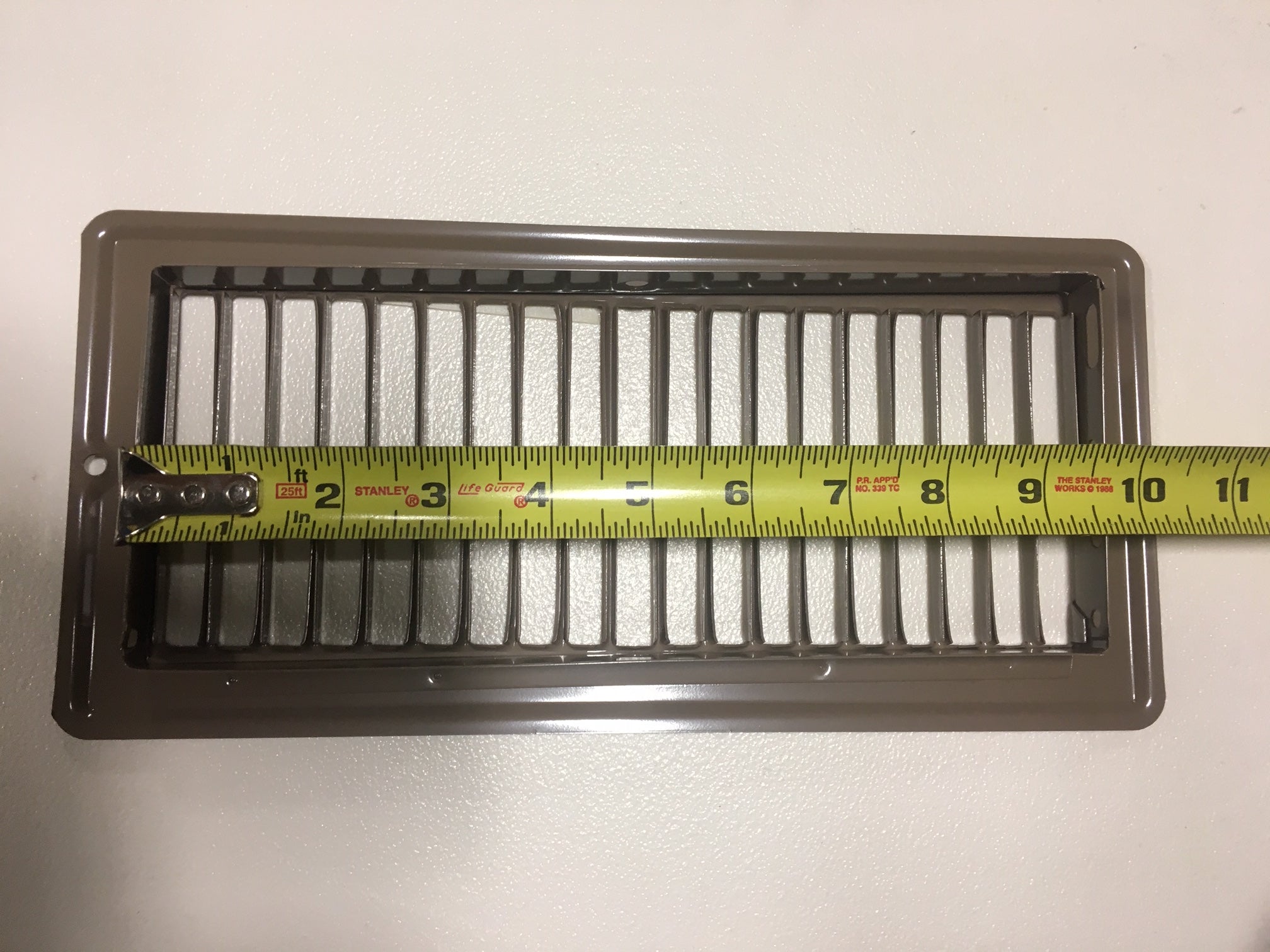 4x10 Brown Grill Register Floor Vent - Perfect for Home Heating, AC, and Airflow Control