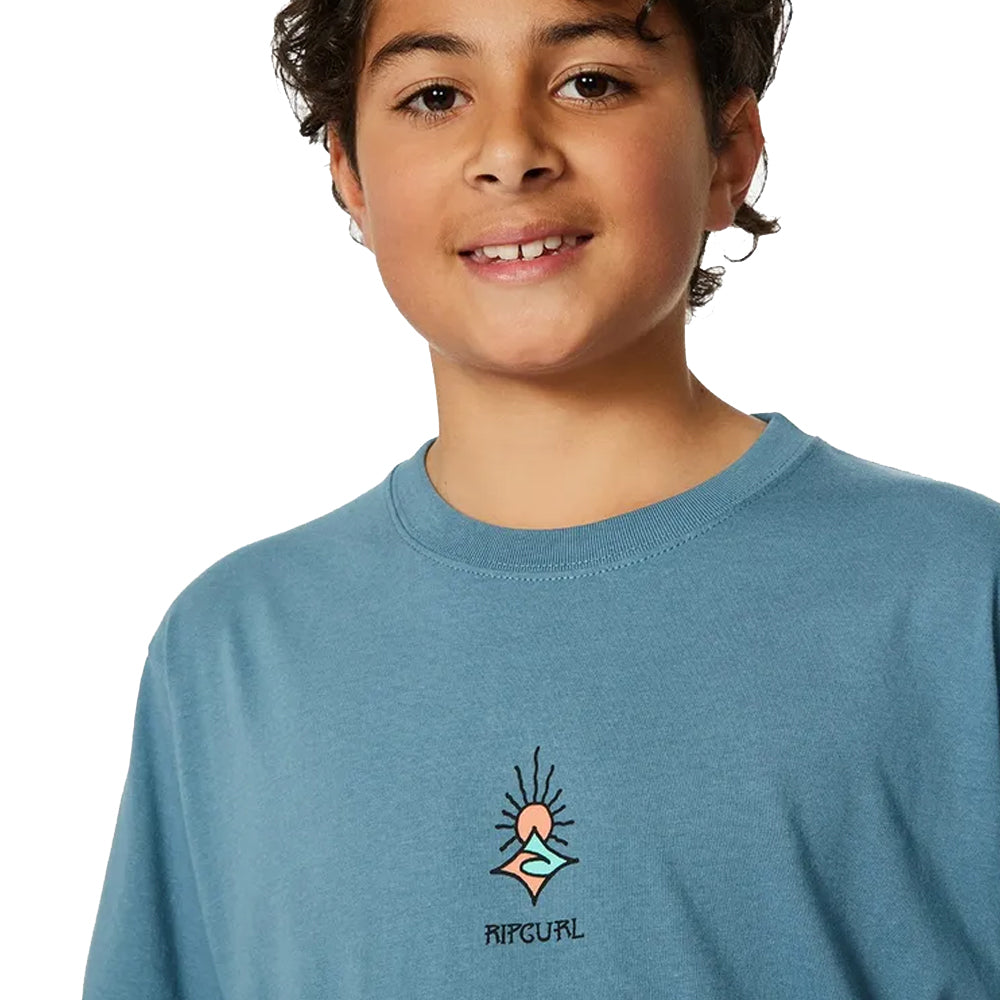 Rip Curl Boys Surfboard Shred Tee - Comfortable & Stylish Surfing T-Shirt for Active Kids | Perfect for Beach, Surfing & Outdoor Adventures