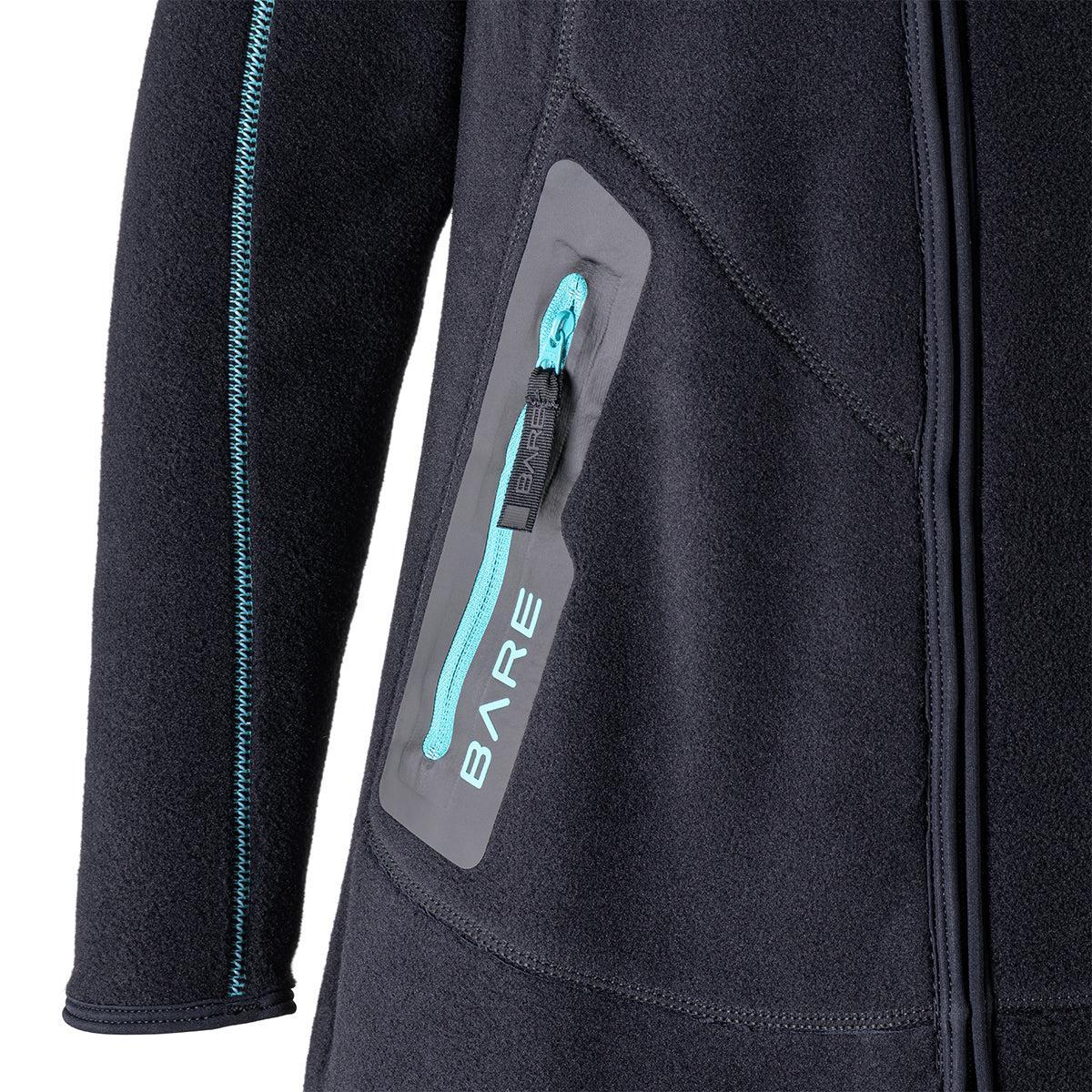 Bare Polar Stretch Mid Layer Full Zip Women's Jacket - Black - Outdoor Hiking, Skiing & Winter Sports