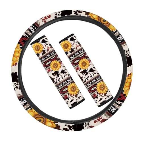 Aztec Cow Print Sunflower