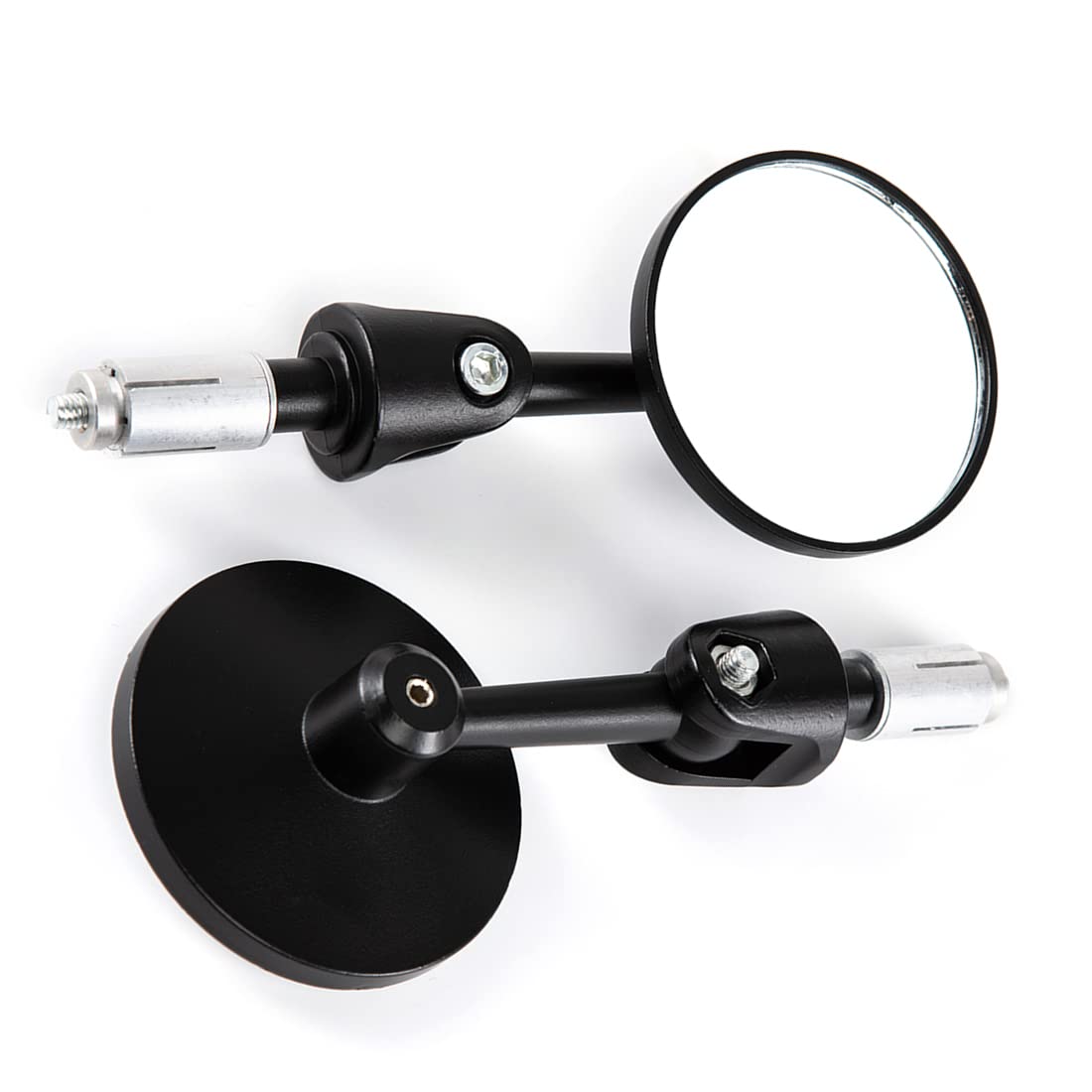 22mm Convex Motorcycle Side Mirror - Black Handlebar Rearview Mirror for Motorcycle, Scooter & E-Bike | Enhanced Safety & Wide View for Urban Commuting & Off-Road Adventures