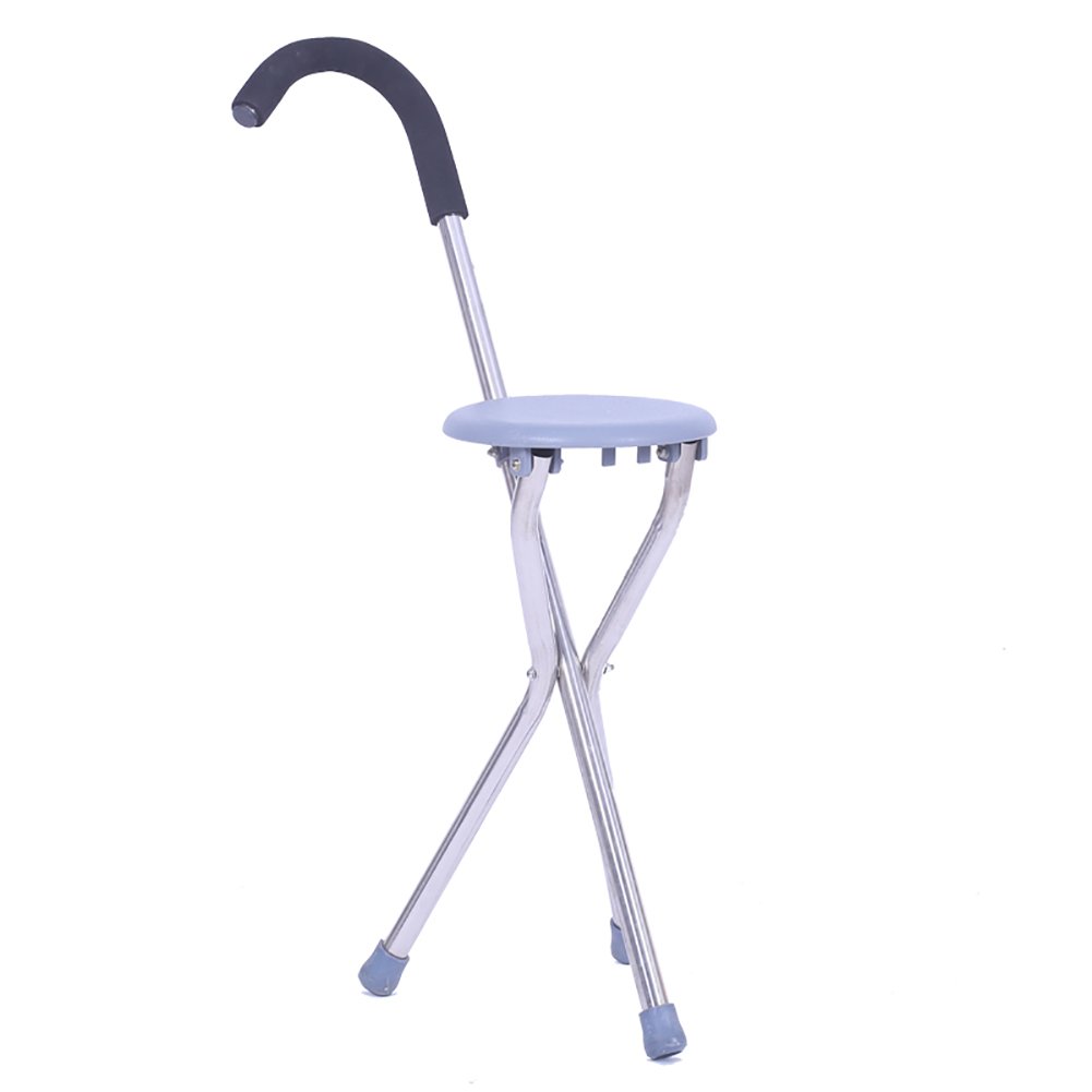 Portable Folding Cane Seat - 3-in-1 Walking Stick with Stool for Seniors - Lightweight Mobility Aid & Hiking Chair for Outdoor Activities, Travel, and Elderly Support