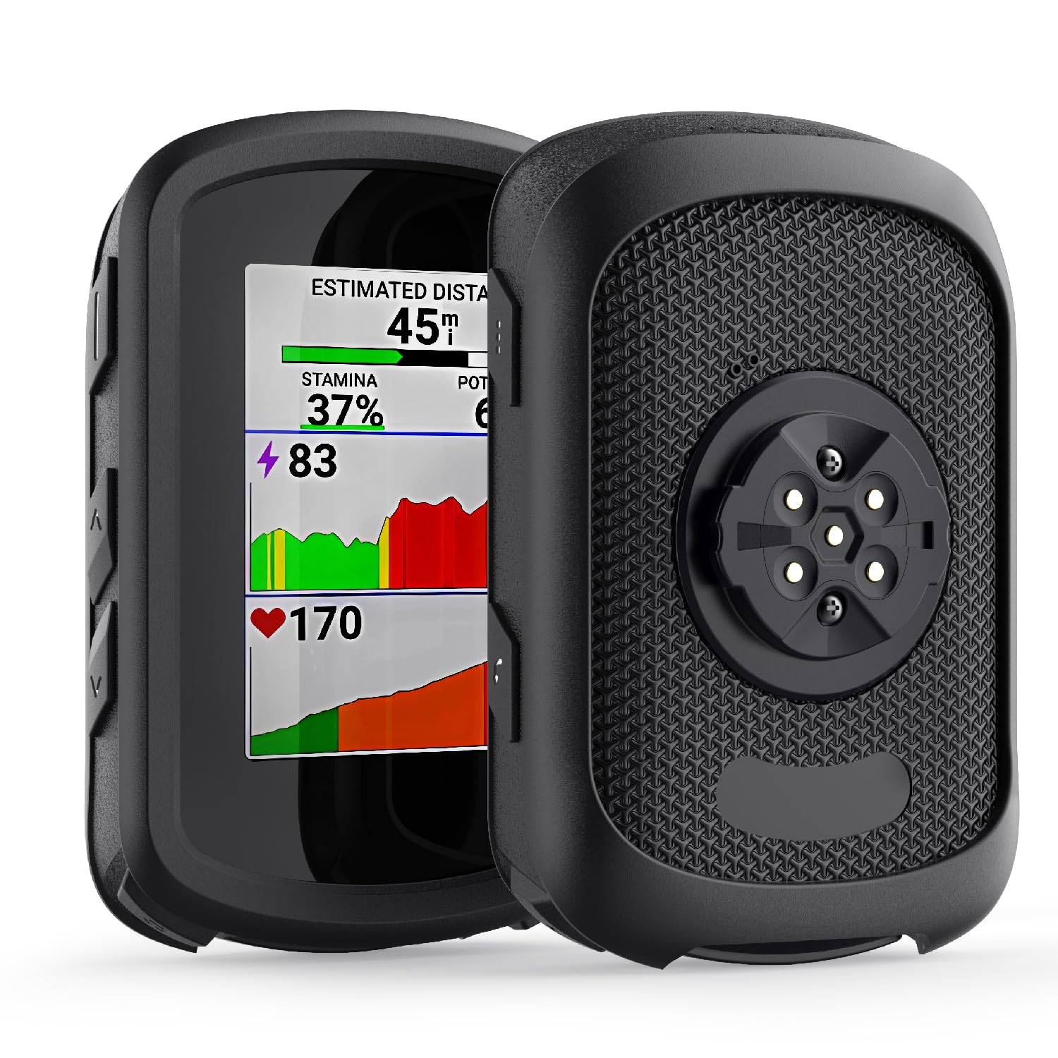 TUSITA Silicone Protective Case for Garmin Edge 540/540 Solar/840/840 Solar - Shockproof & Scratch Resistant Cover - Black - Perfect for Cycling, Hiking & Outdoor Sports