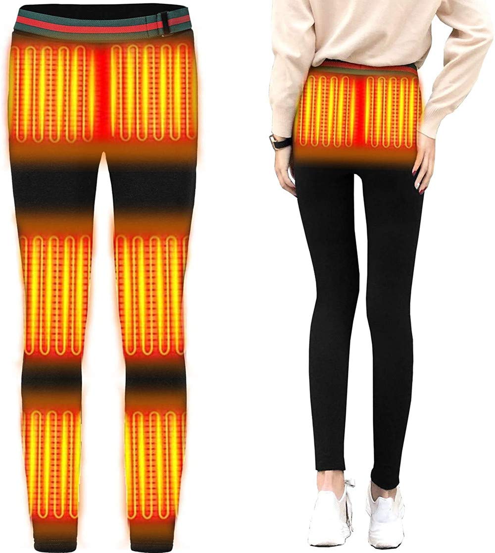 Electric Heating Pants for Men & Women - USB Rechargeable Winter Warm Thermal Leggings - Perfect for Outdoor Activities, Skiing, Hiking & Cold Weather