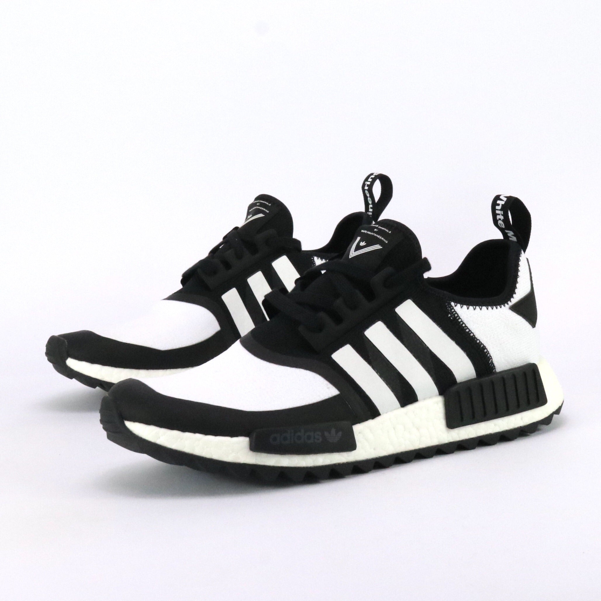 Adidas NMD R1 Trail Running Shoes - White Mountaineering Black White | Men's Lightweight Sneakers for Hiking & Outdoor Adventures