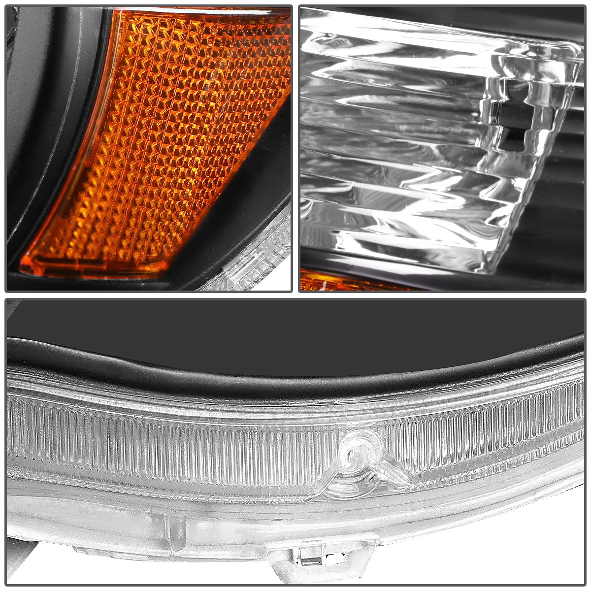 Auto Dynasty Black Housing Amber Corner Headlight Lamps with Tool Kit - Compatible with Toyota Tacoma 2005-2011 | LED Off-Road Lighting Upgrade for Improved Night Visibility & Truck Customization | Ideal for Off-Roading, Night Driving, Daily Commutes & Vehicle Styling | Perfect for Adventure Enthusiasts & Truck Modifications
